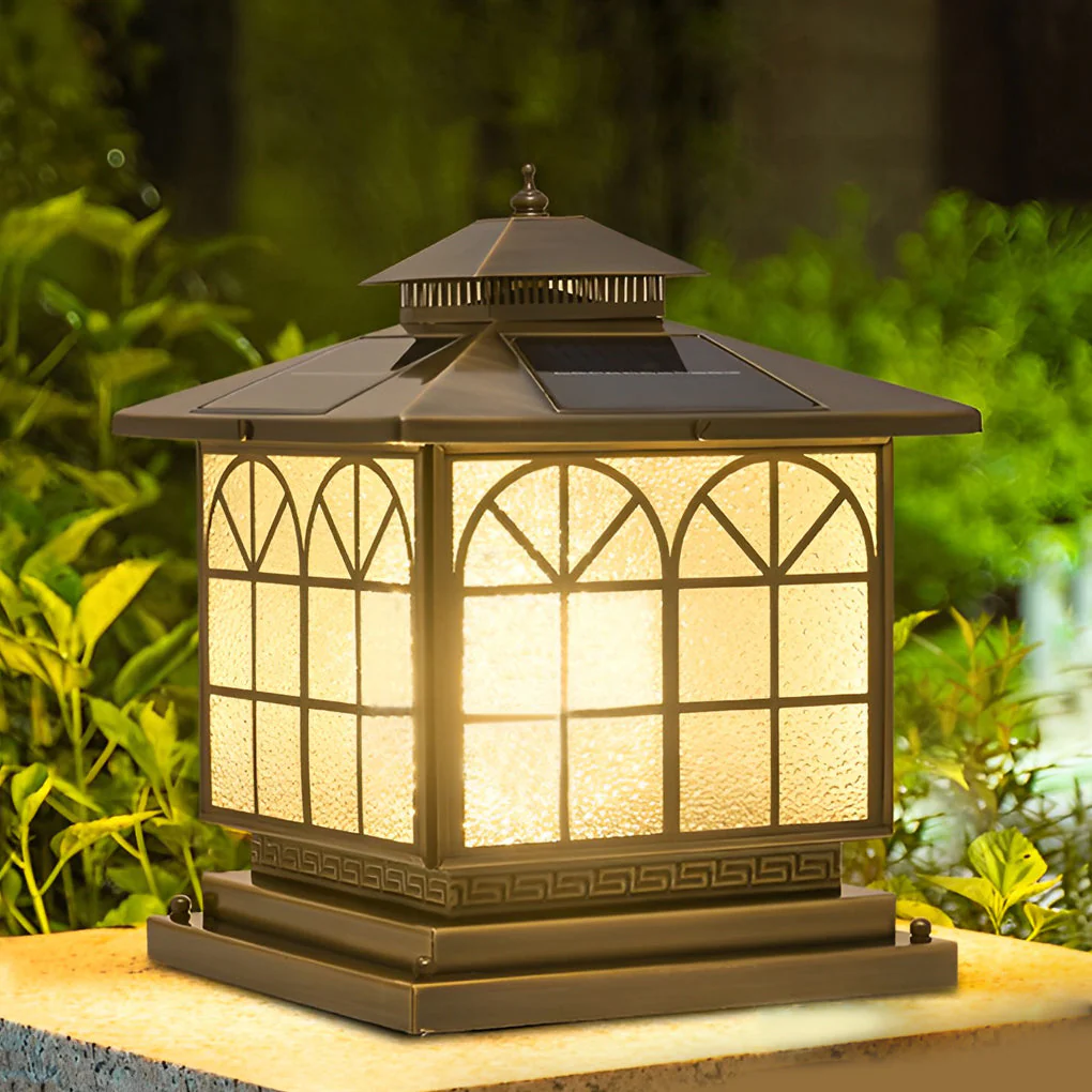 Octavia Classical LED Bronze Solar Outdoor Post Caps Lights