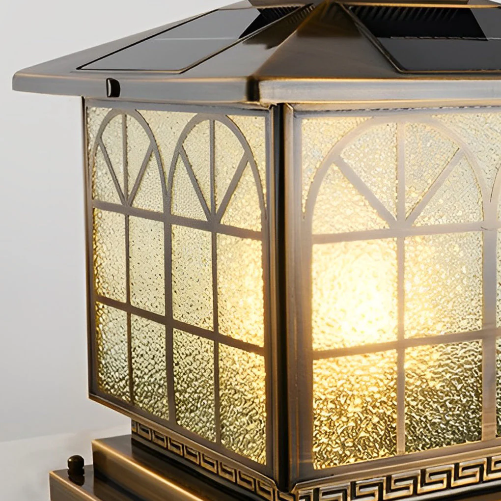 Octavia Classical LED Bronze Solar Outdoor Post Caps Lights - Image 5