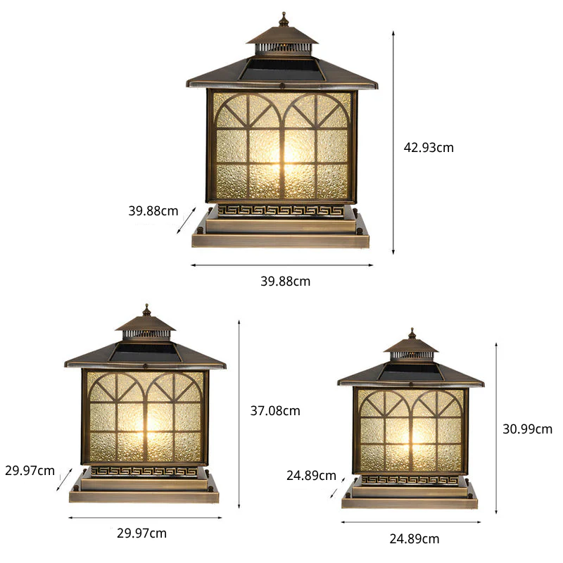 Octavia Classical LED Bronze Solar Outdoor Post Caps Lights - Image 7