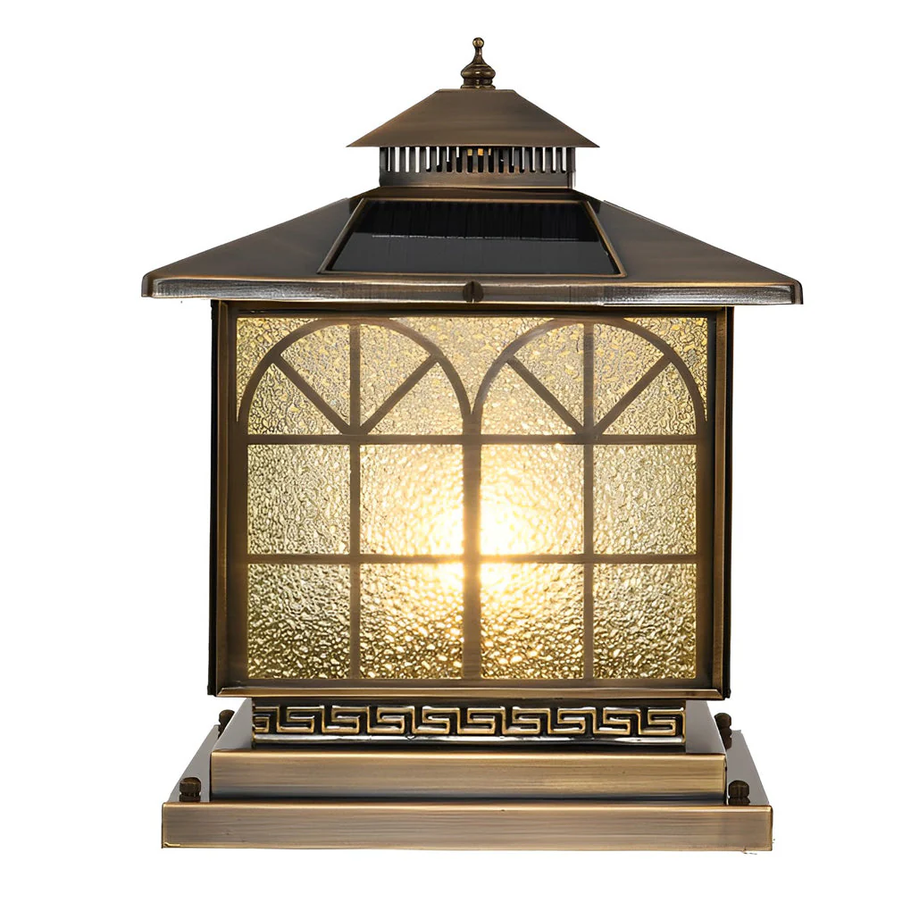 Octavia Classical LED Bronze Solar Outdoor Post Caps Lights - Image 8