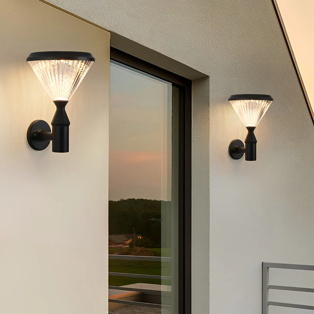 Odette Round Solar LED Lampshade Outdoor Lights - Image 10
