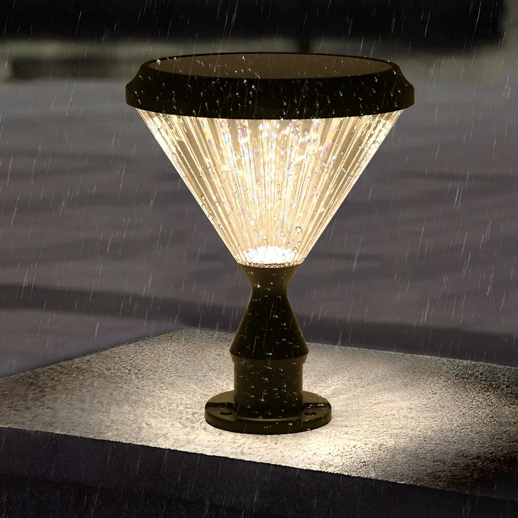 Odette Round Solar LED Lampshade Outdoor Lights - Image 12
