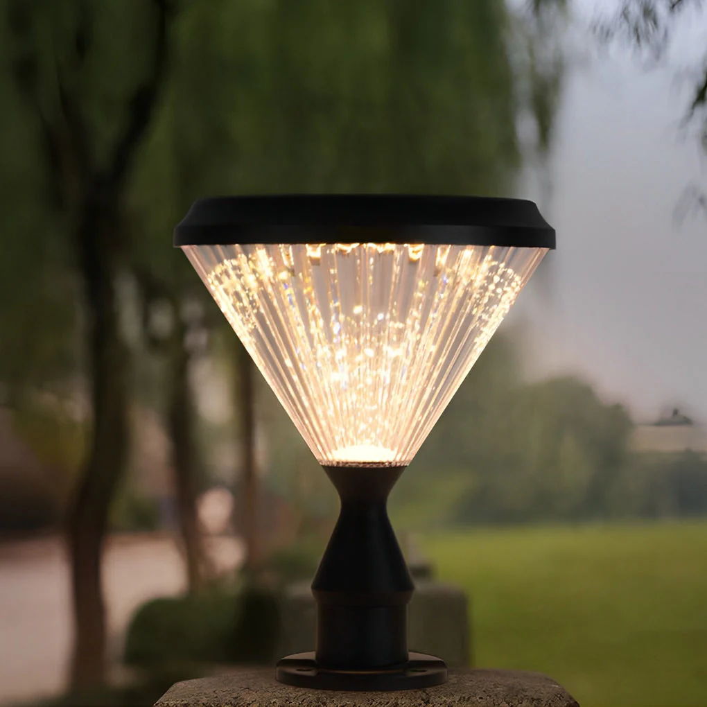 Odette Round Solar LED Lampshade Outdoor Lights - Image 14