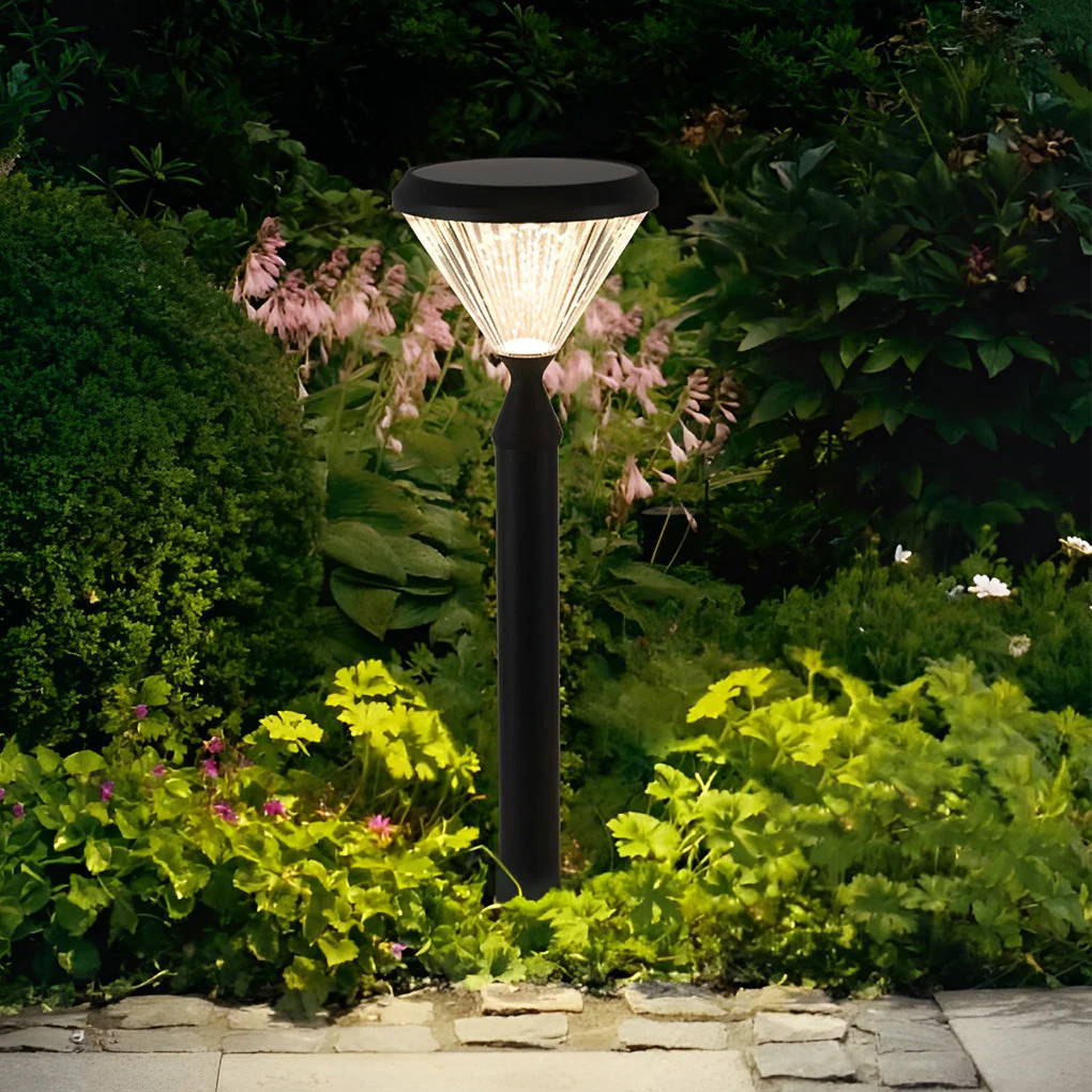 Odette Round Solar LED Lampshade Outdoor Lights - Image 15