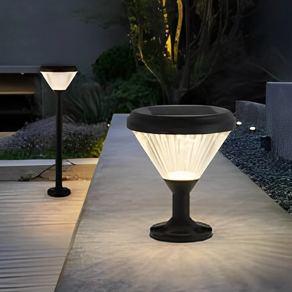Odette Round Solar LED Lampshade Outdoor Lights - Image 3