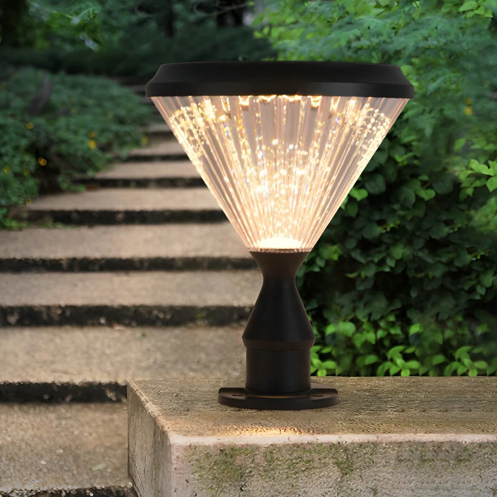 Odette Round Solar LED Lampshade Outdoor Lights - Image 9