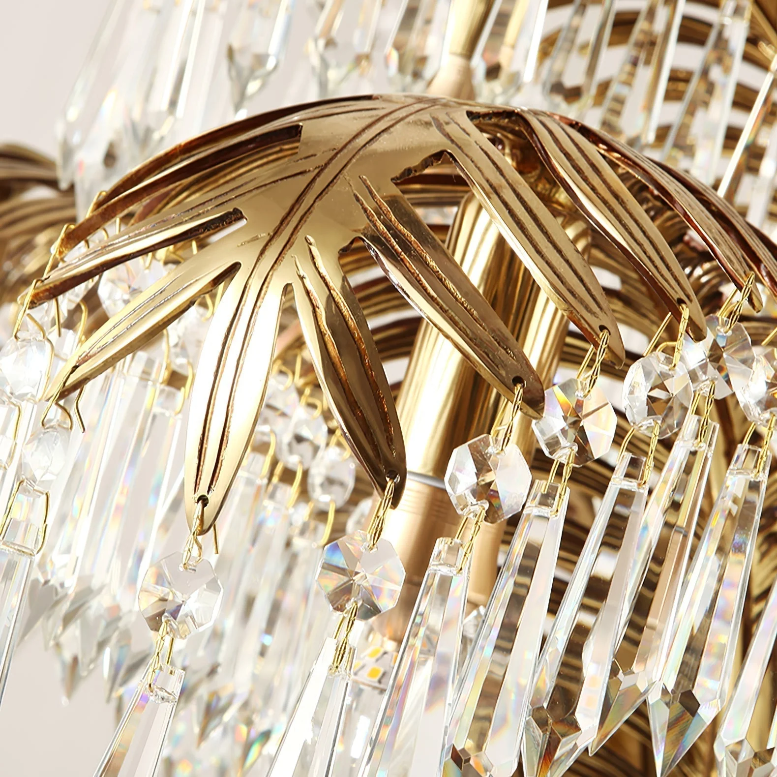 Odoraris Regal Brass Crystal Chandelier - Image 10