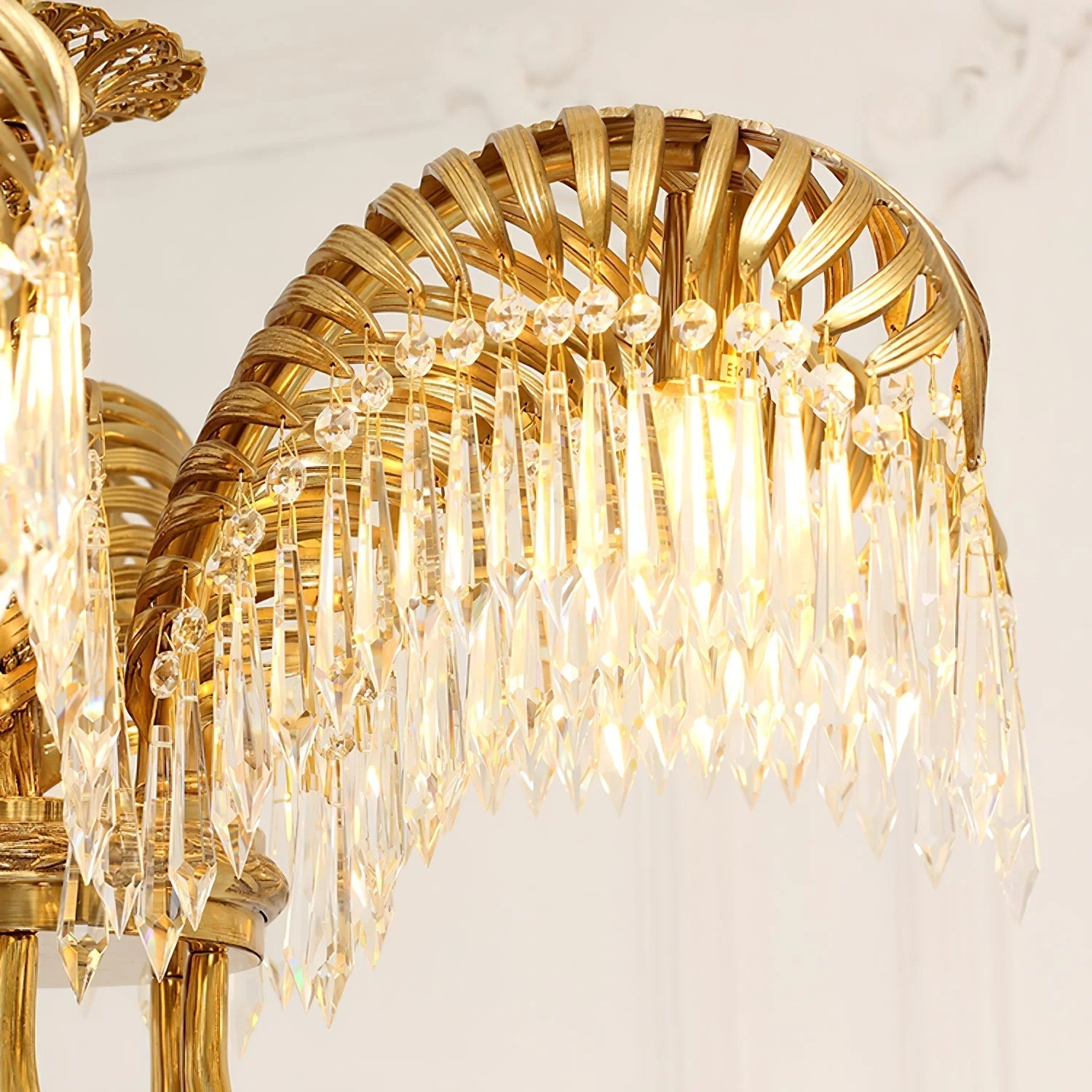 Odoraris Regal Brass Crystal Chandelier - Image 15