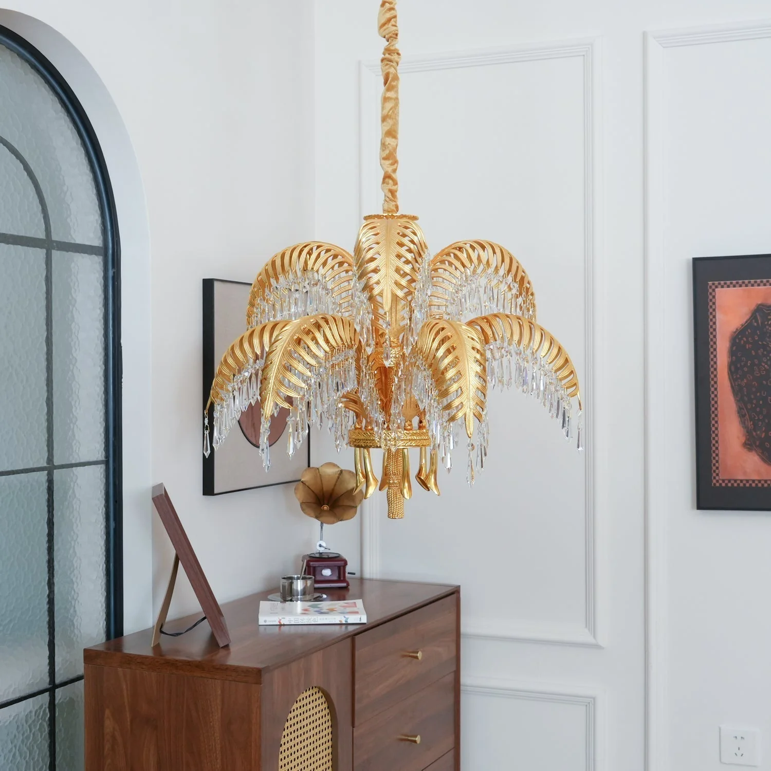 Odoraris Regal Brass Crystal Chandelier - Image 28
