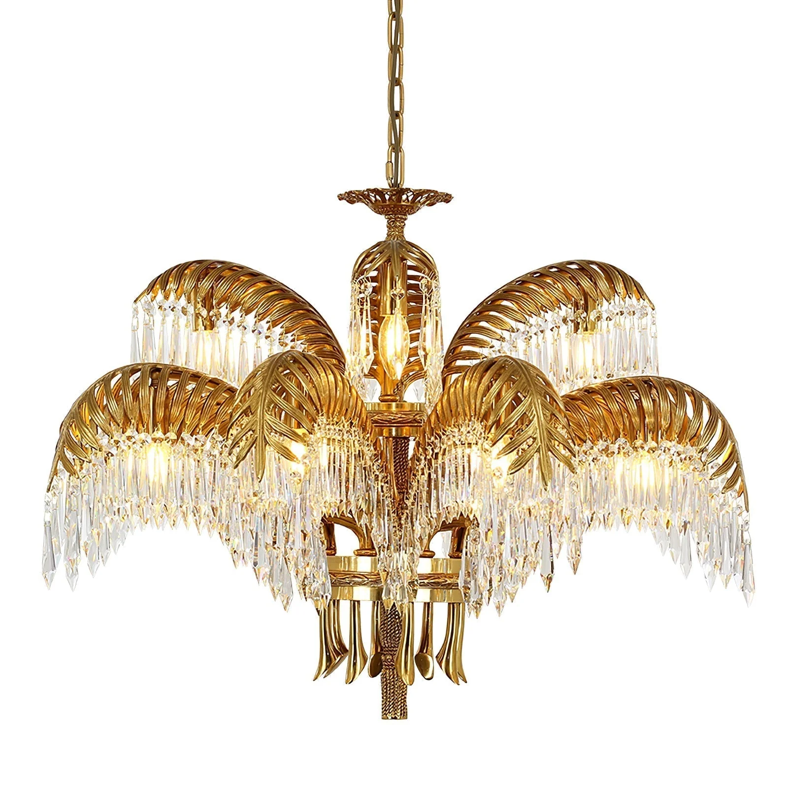 Odoraris Regal Brass Crystal Chandelier - Image 32