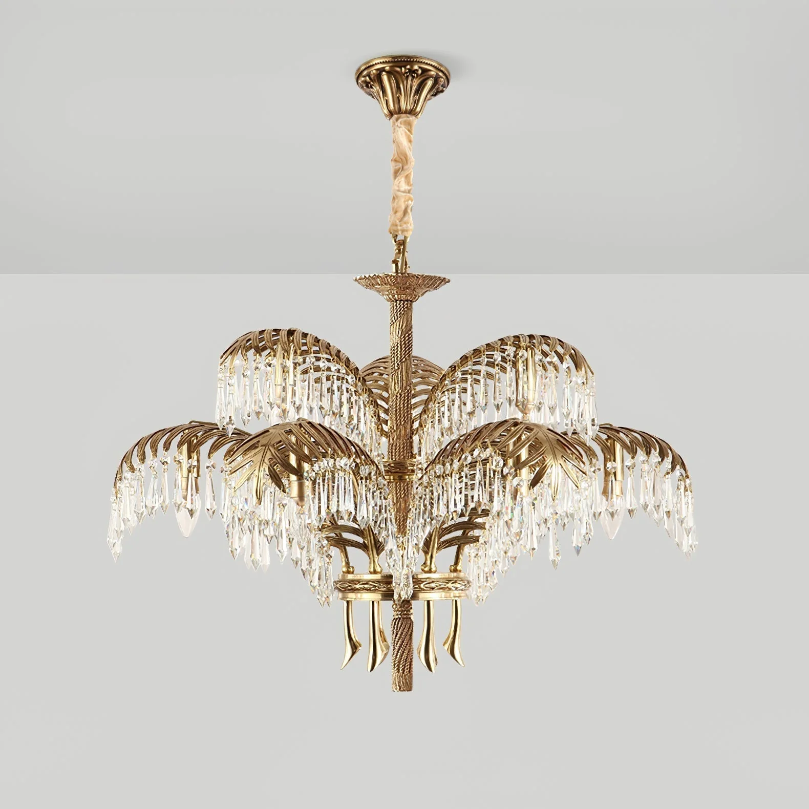 Odoraris Regal Brass Crystal Chandelier - Image 36