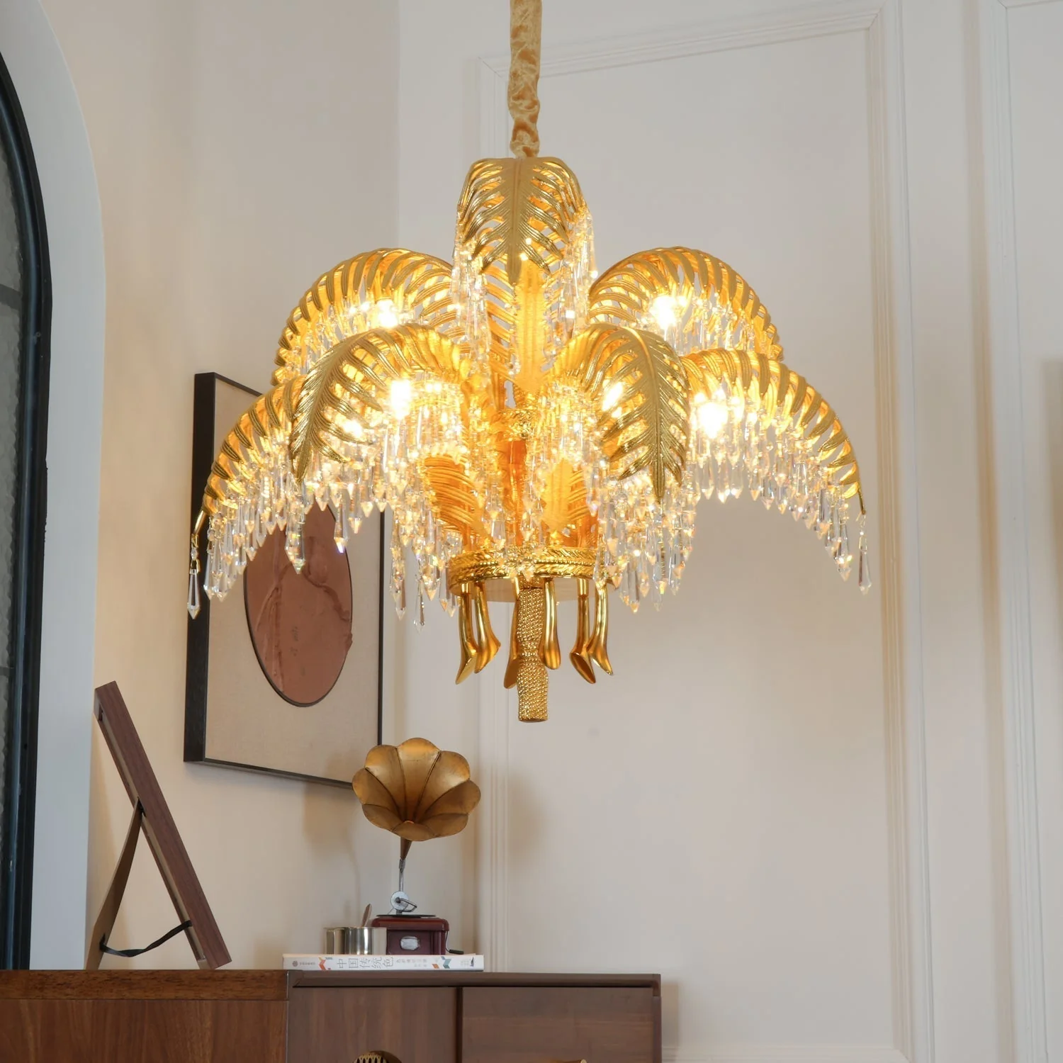 Odoraris Regal Brass Crystal Chandelier - Image 40