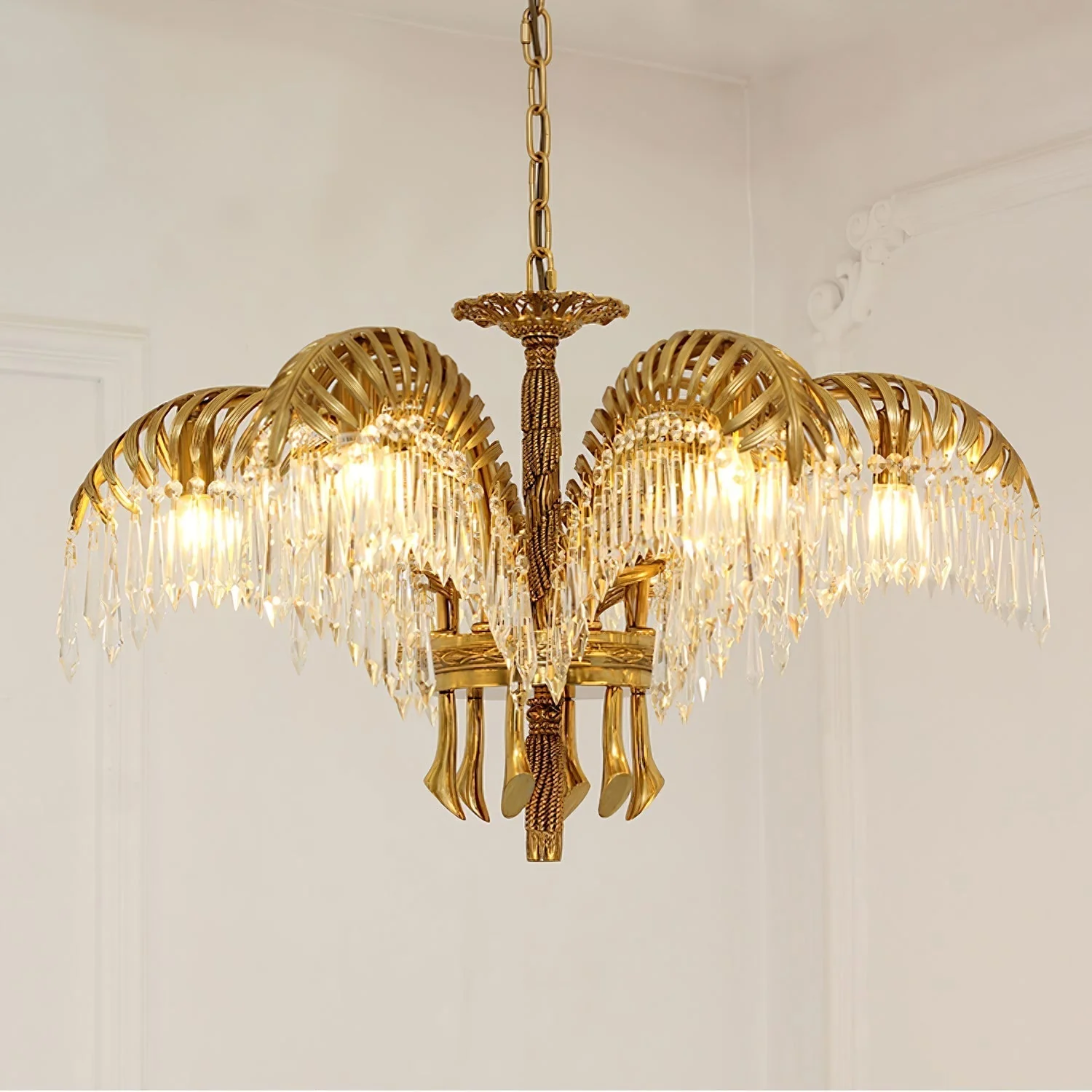 Odoraris Regal Brass Crystal Chandelier - Image 41