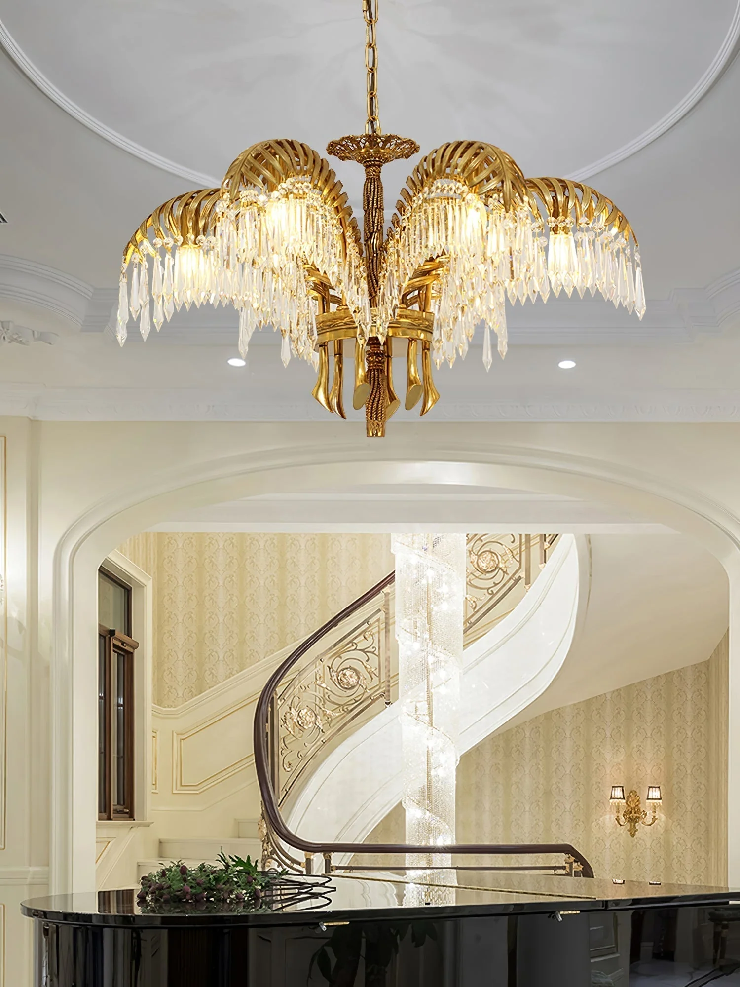 Odoraris Regal Brass Crystal Chandelier - Image 45
