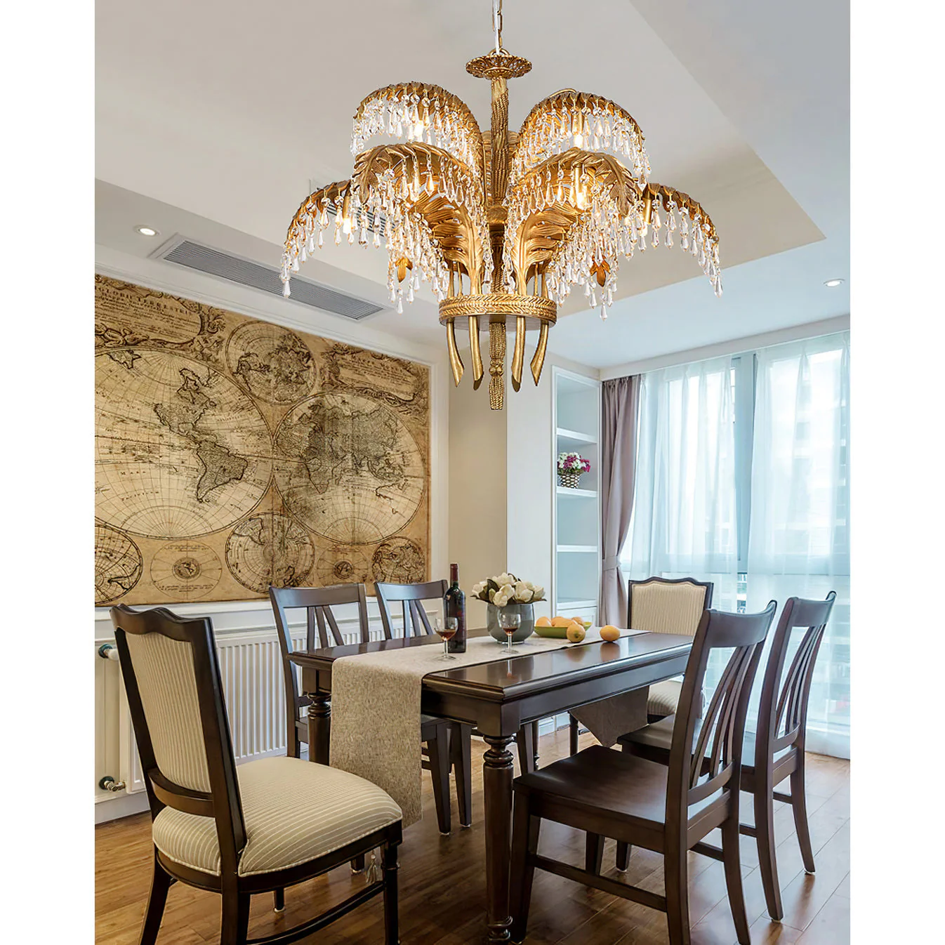Odoraris Regal Brass Crystal Chandelier - Image 46