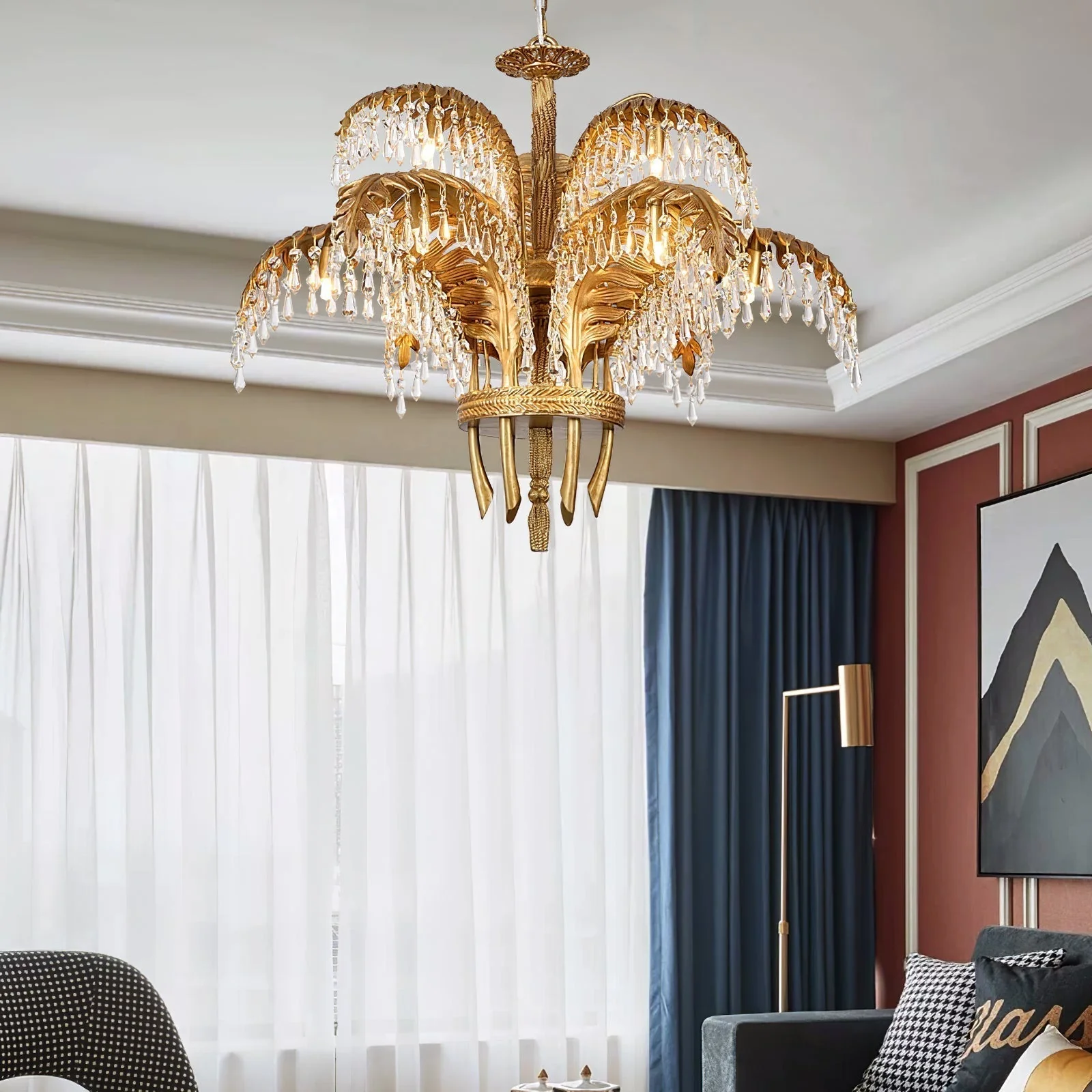 Odoraris Regal Brass Crystal Chandelier - Image 49