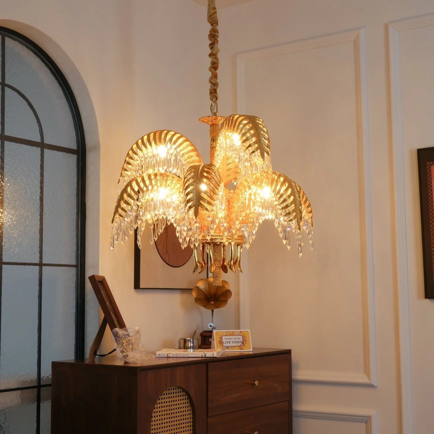 Odoraris Regal Brass Crystal Chandelier - Image 57