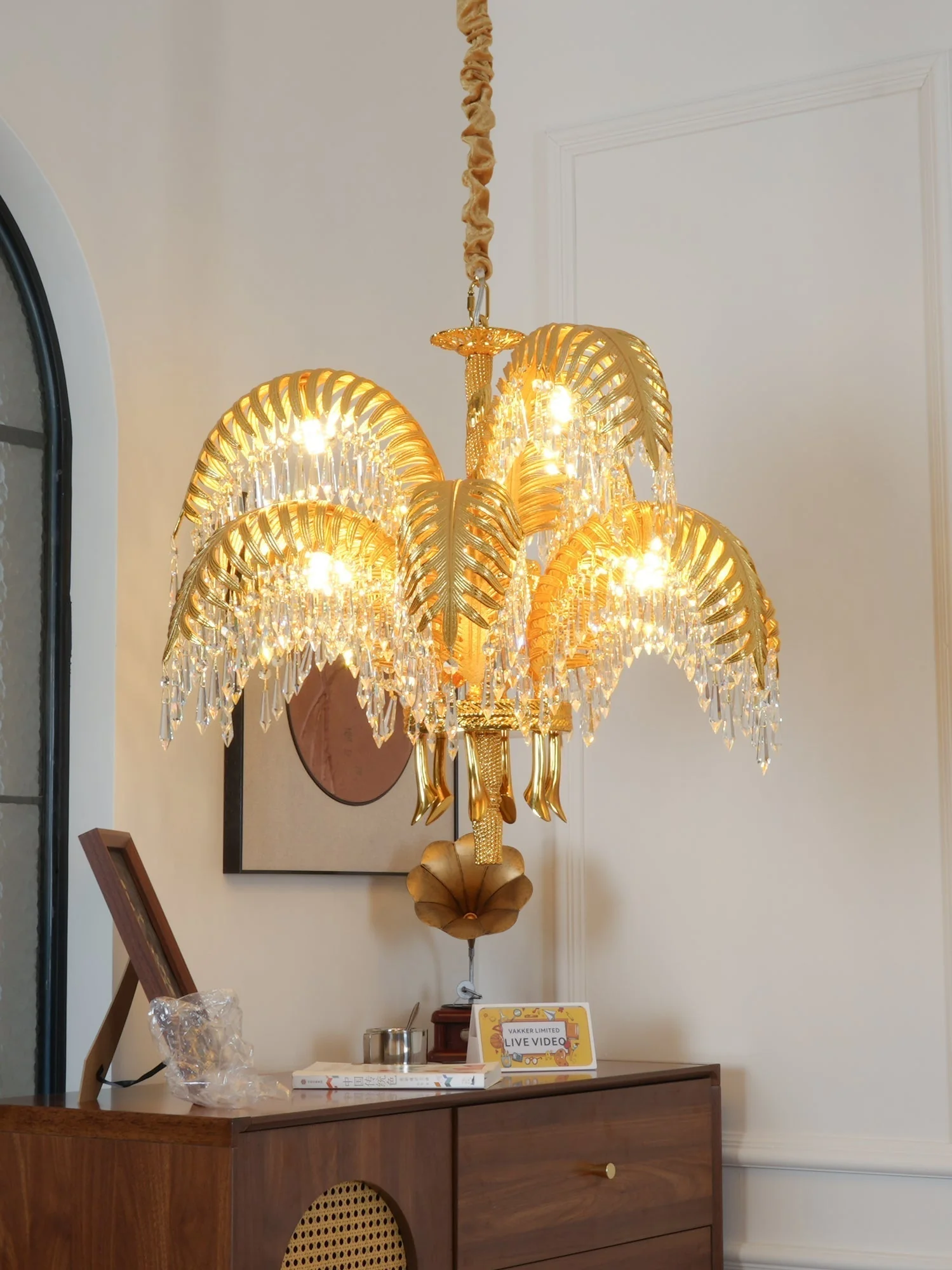 Odoraris Regal Brass Crystal Chandelier - Image 59