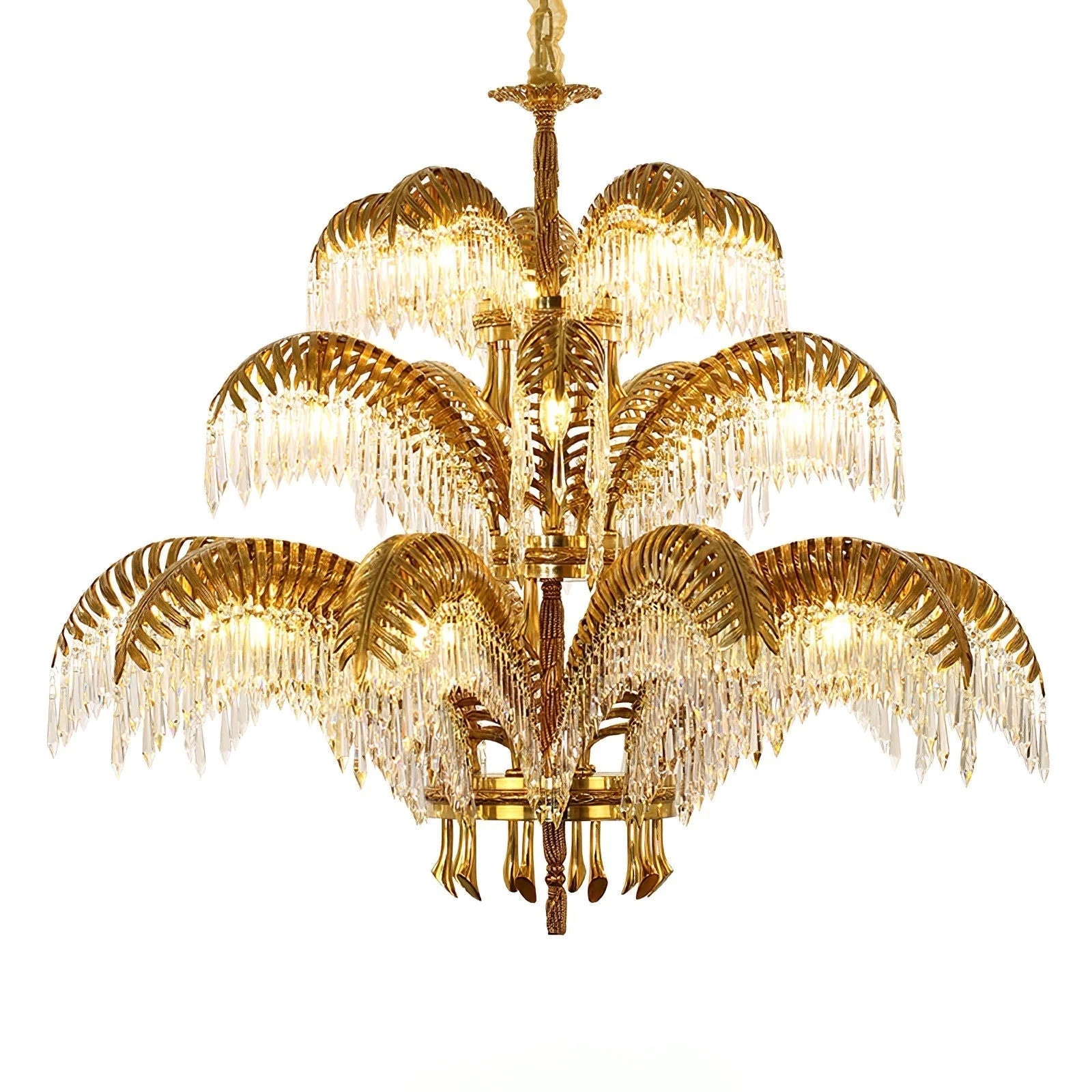 Odoraris Regal Brass Crystal Chandelier - Image 6