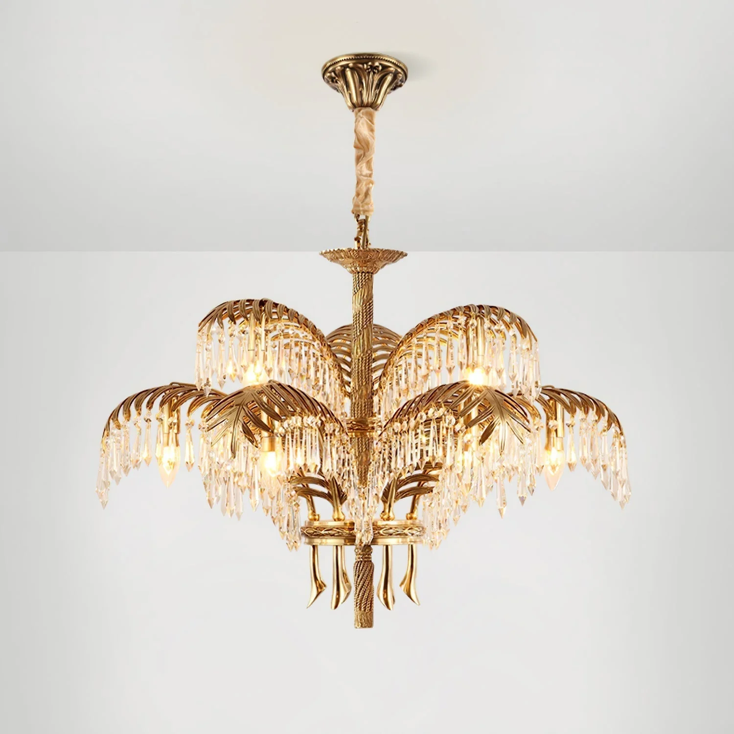 Odoraris Regal Brass Crystal Chandelier - Image 8