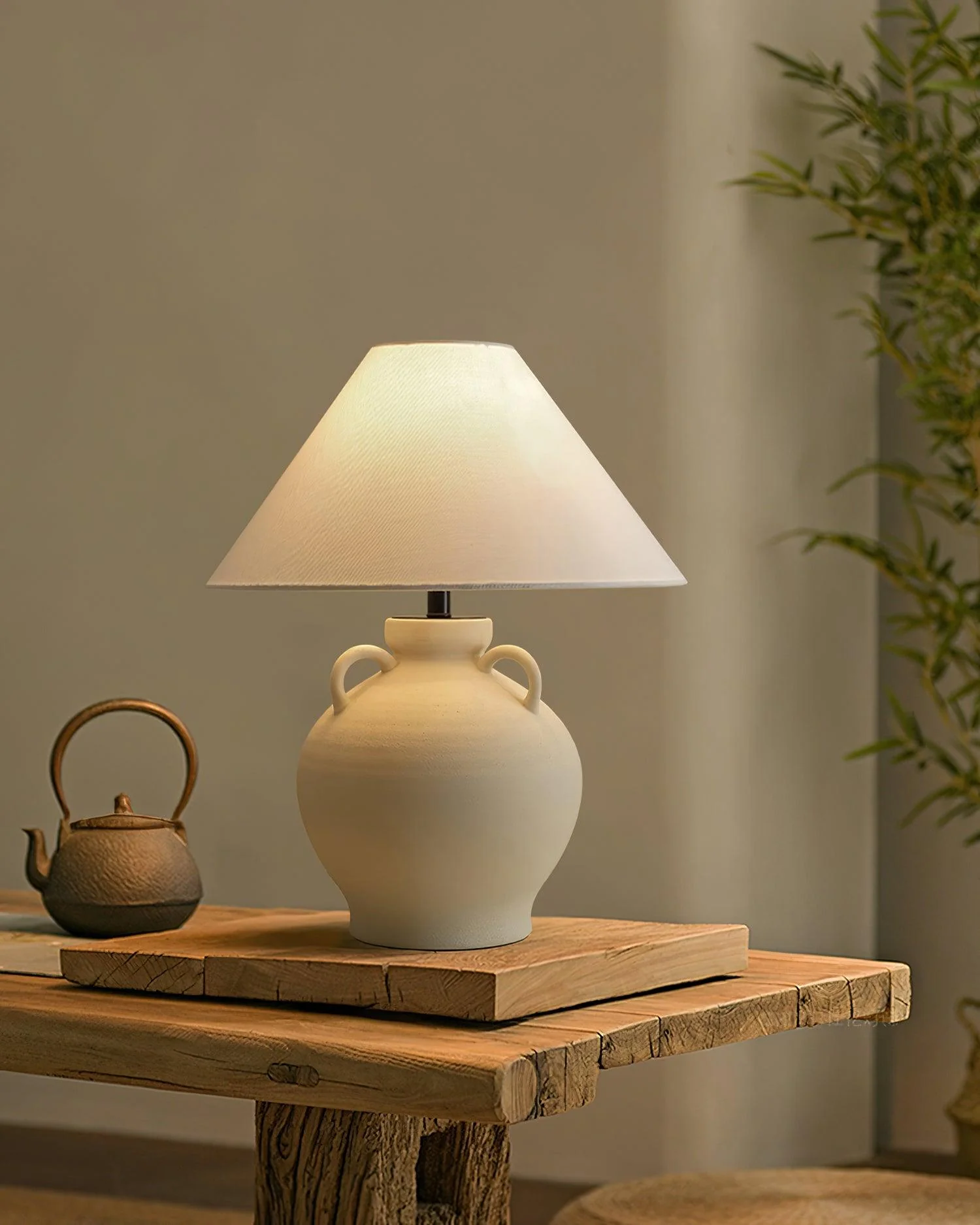 Old Wine Pot Oriental Ceramics Table Light - Image 5