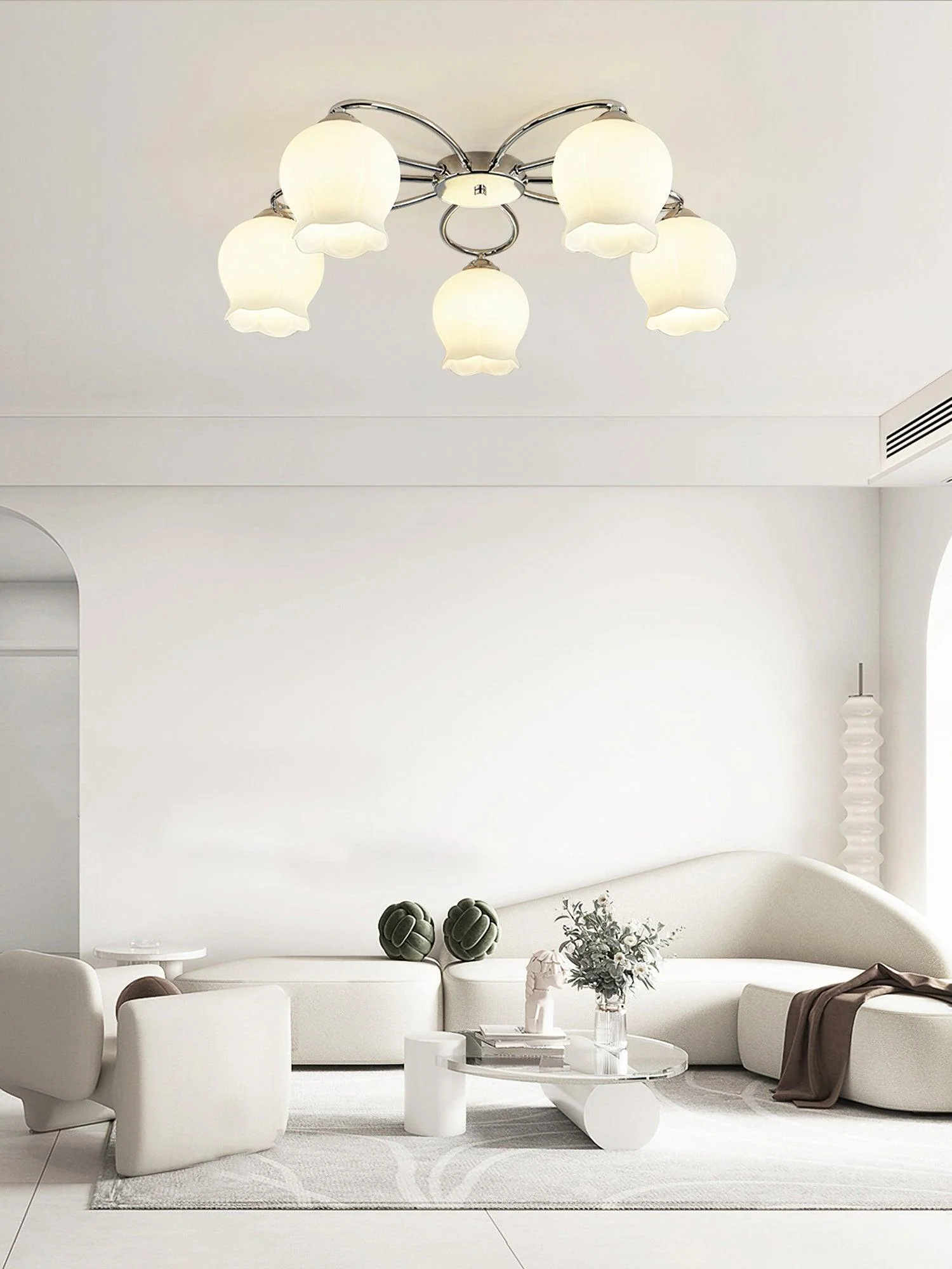 Oldore Premium Elegance Floral Glass Ceiling Lamp - Image 7