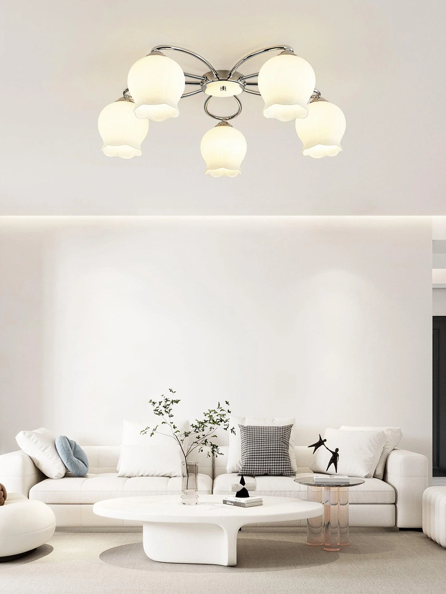 Oldore Premium Elegance Floral Glass Ceiling Lamp - Image 9