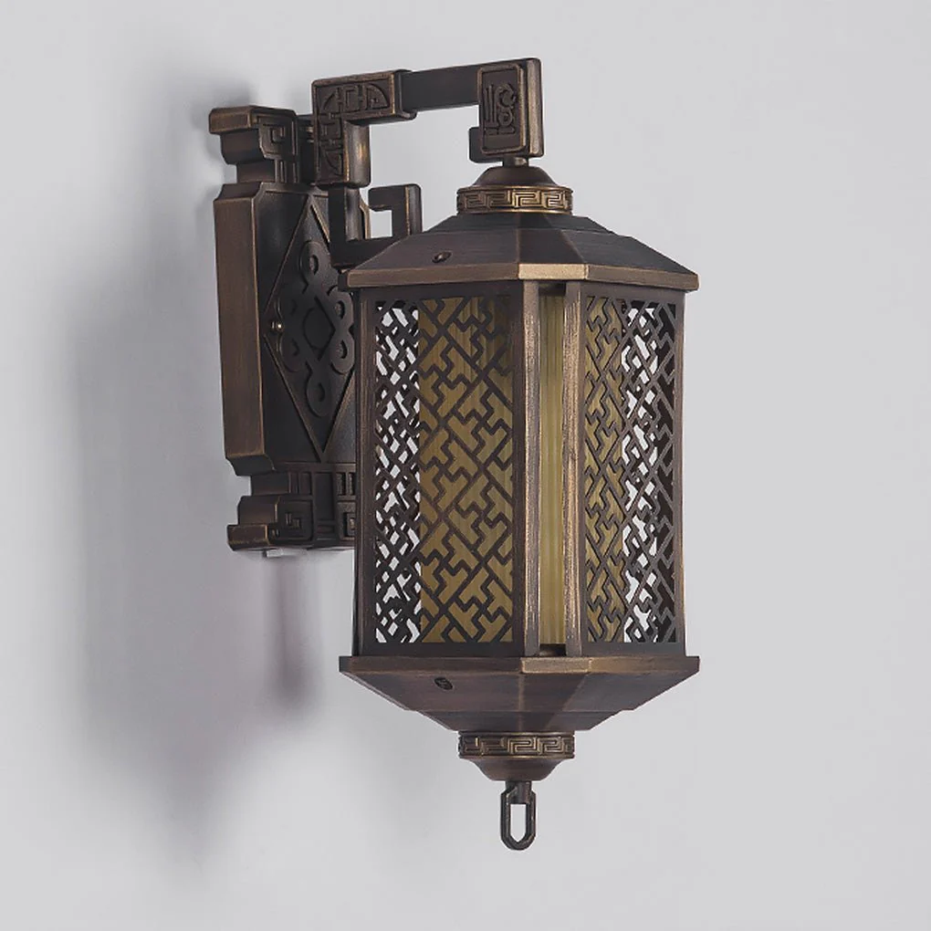 Oline Classical Hollow Pattern Outdoor Wall Lamp - Image 7