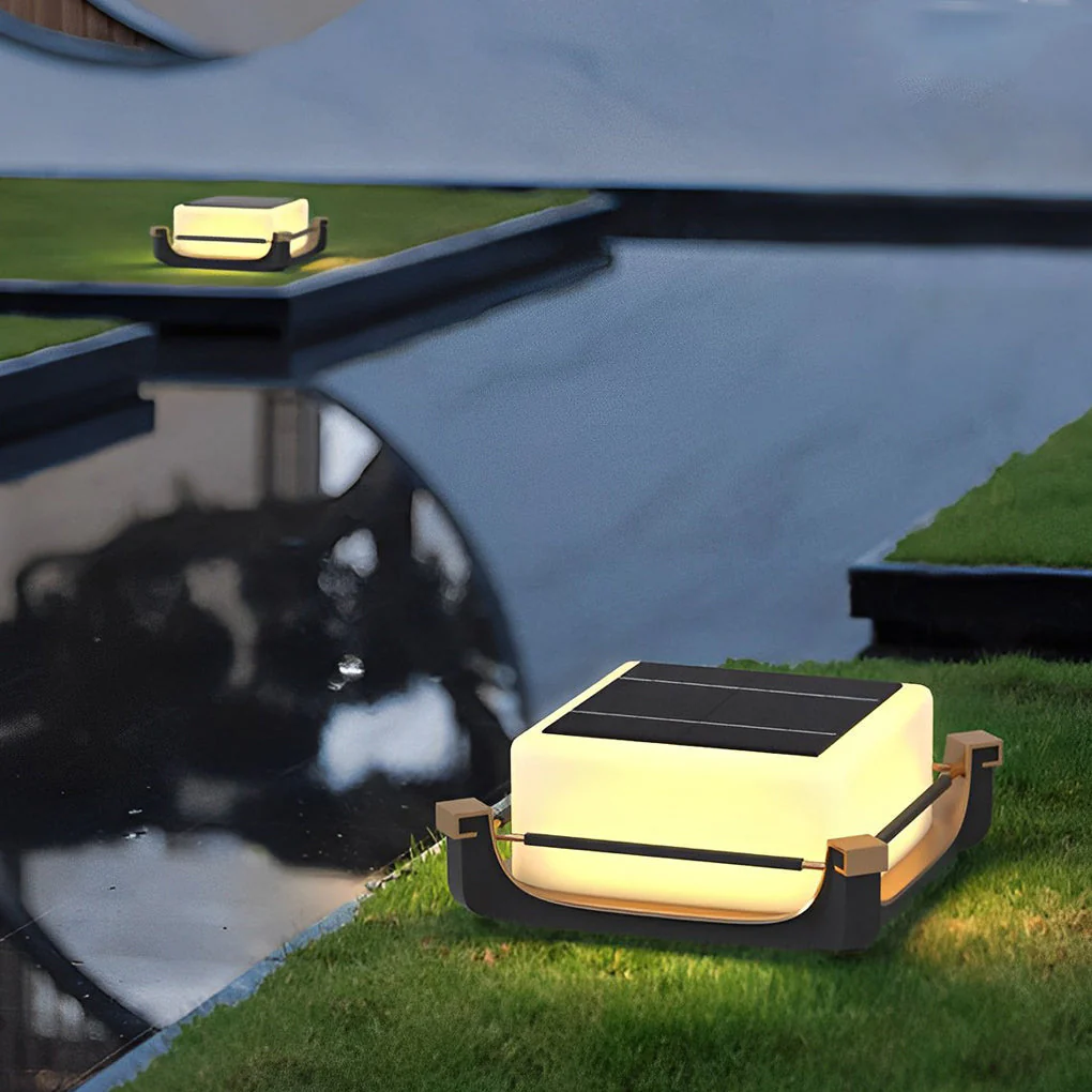 Oliver LED Modern Solar PC Outdoor Fence Post Lights - Image 7