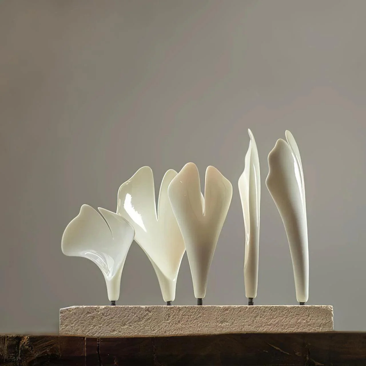 Olivia Ceramic Gingko Chandelier Firefly Art Design - Image 8