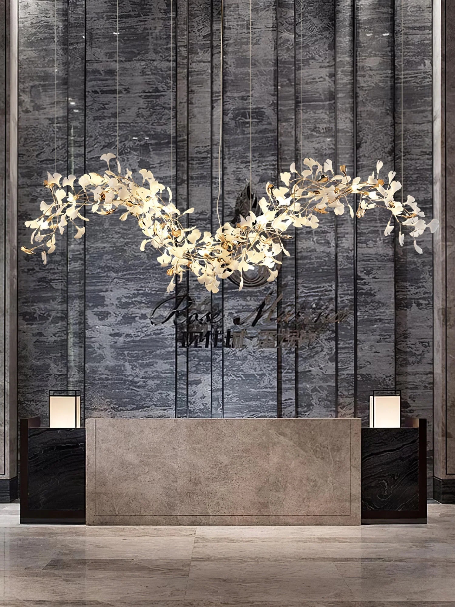 Olivia Ceramic Gingko Chandelier Tip Flying - Image 33