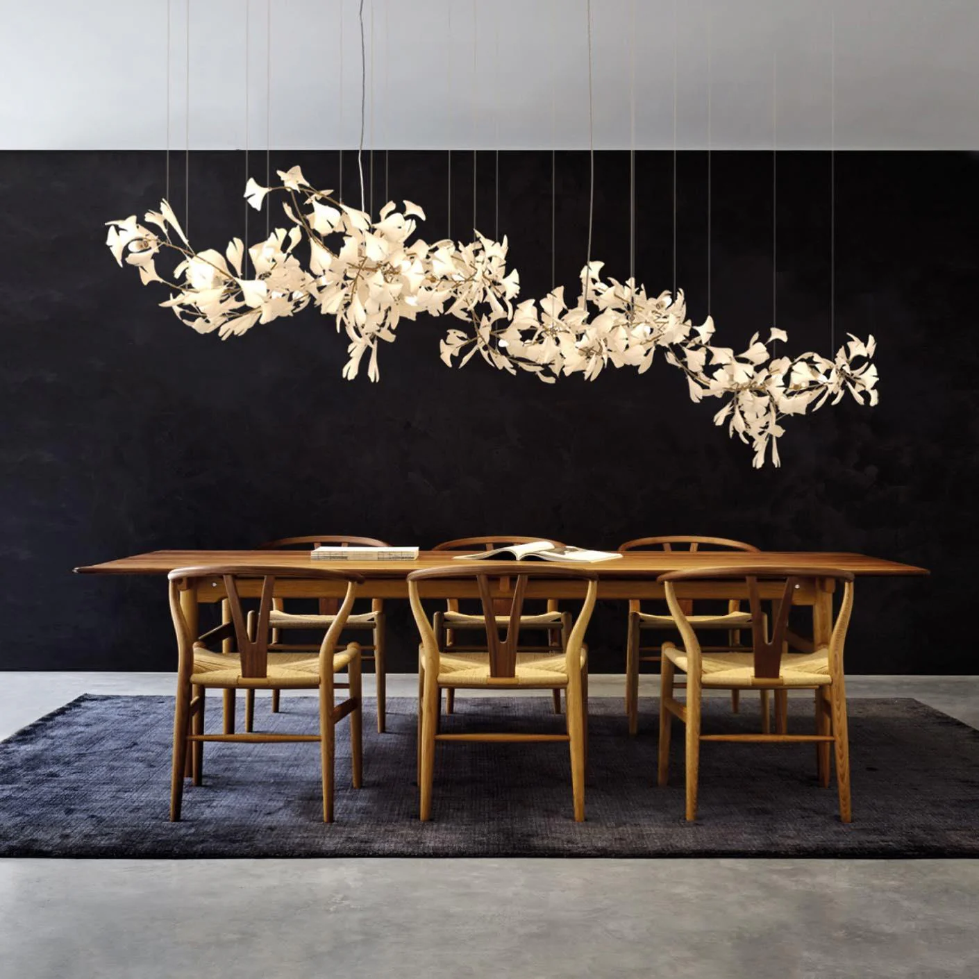 Olivia Ceramic Gingko Leaf Chandelier Branch-like Design - Image 22