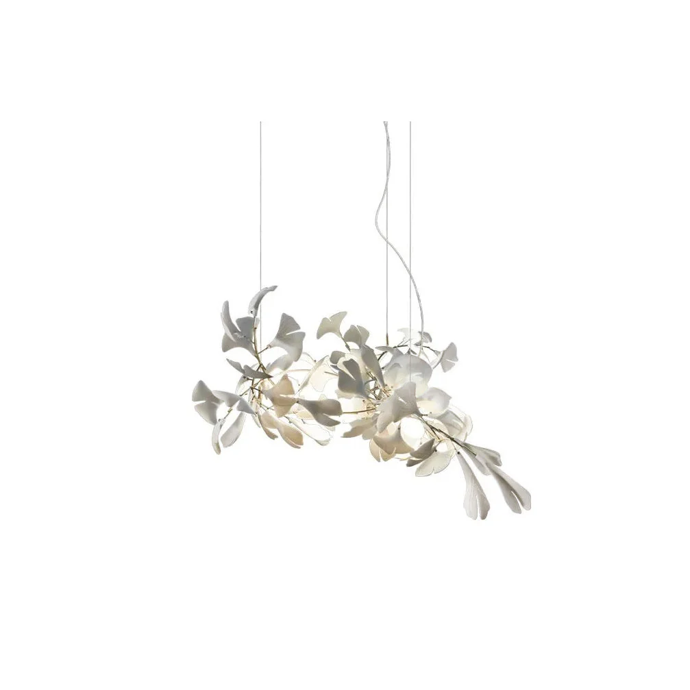 Olivia Ceramic Gingko Leaf Chandelier Branch-like Design - Image 43