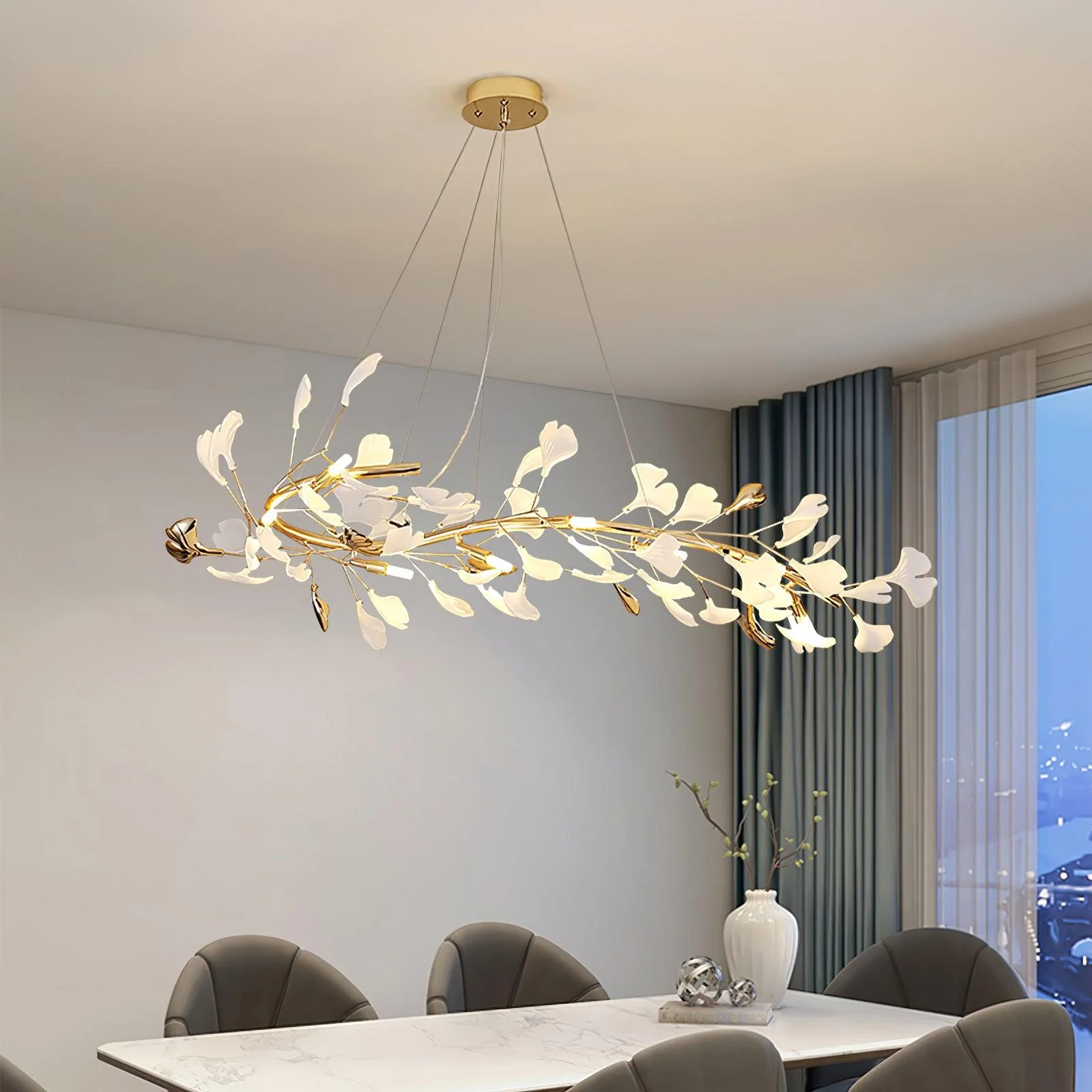 Olivia Ceramic Gingko Chandelier 4 Styles - Image 10
