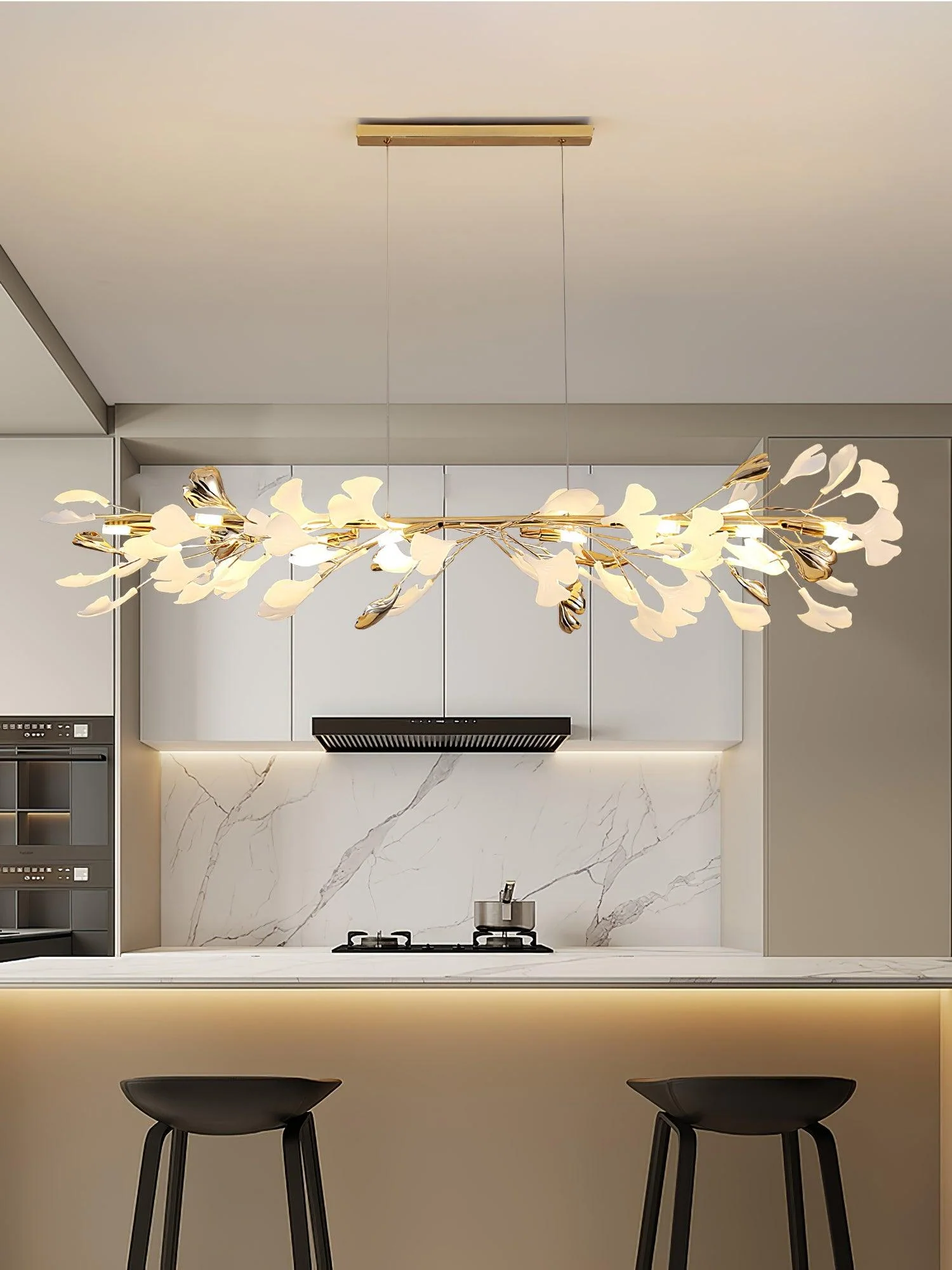 Olivia Ceramic Gingko Chandelier 4 Styles - Image 12