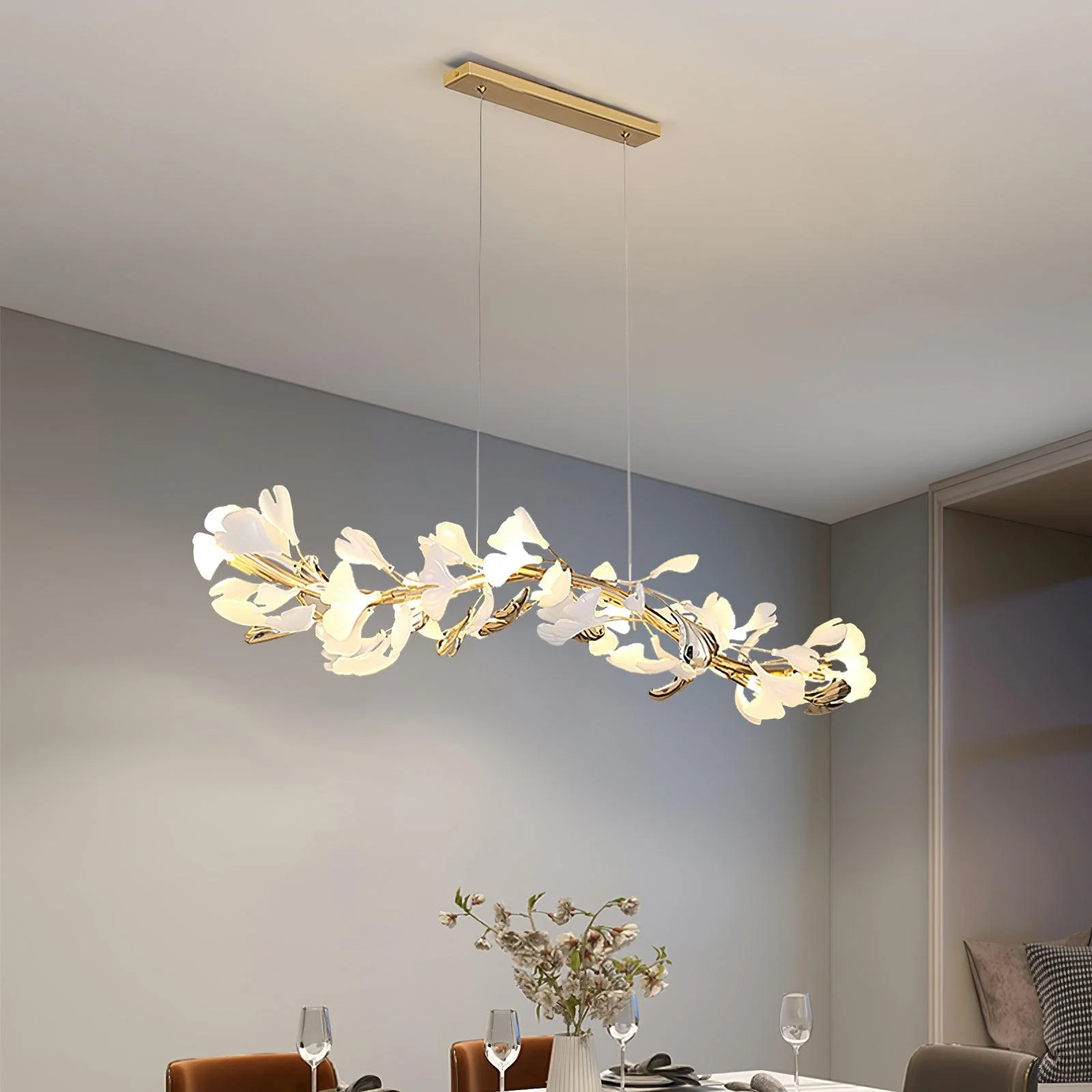 Olivia Ceramic Gingko Chandelier 4 Styles - Image 13