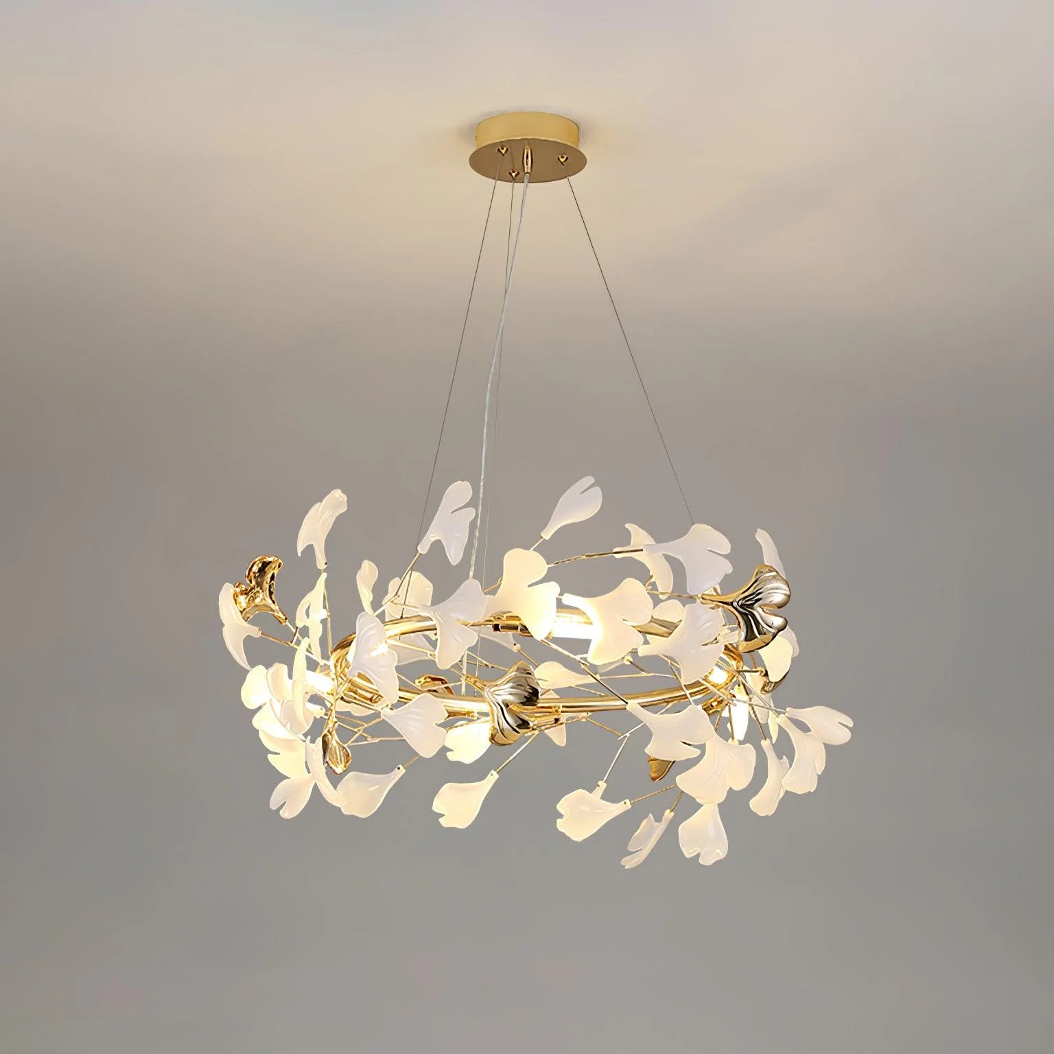 Olivia Ceramic Gingko Chandelier 4 Styles - Image 3
