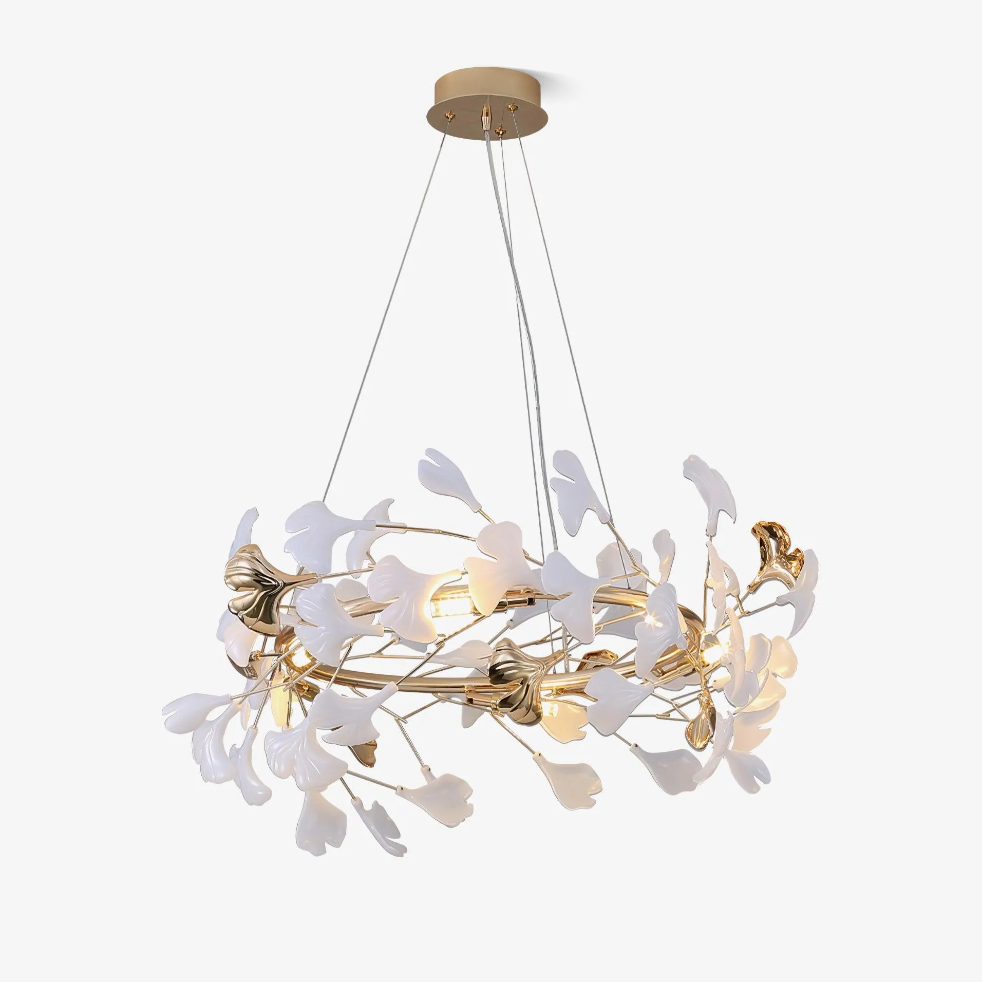 Olivia Ceramic Gingko Chandelier 4 Styles - Image 33
