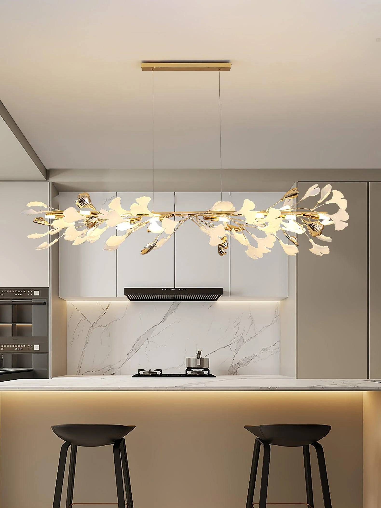 Olivia Ceramic Gingko Chandelier 4 Styles - Image 48