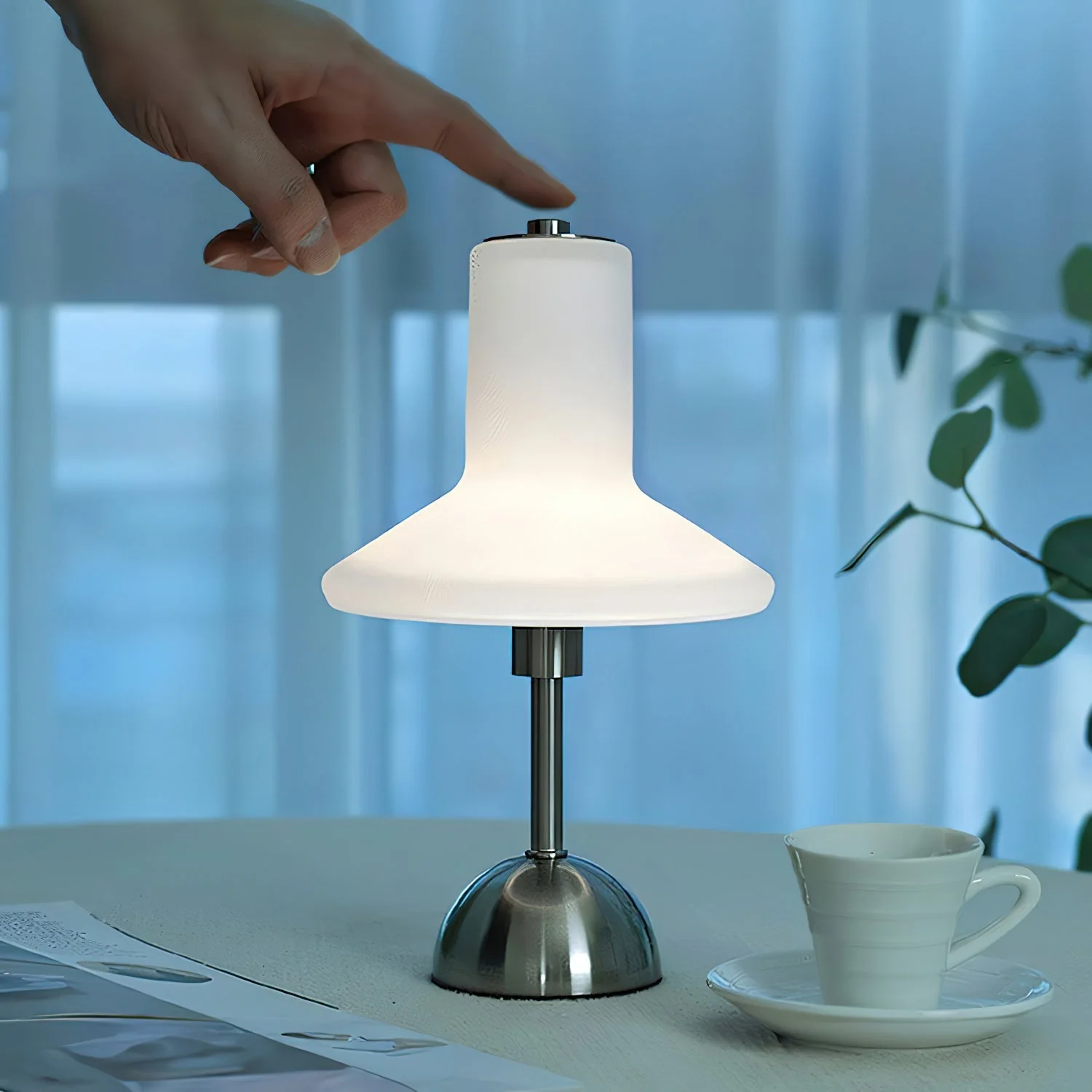 Olly Modern Glass Table Lamp - Image 7