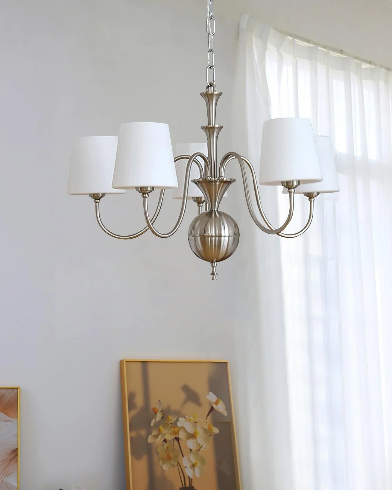 Olmiris Elegant Nickel Chandelier - Image 13