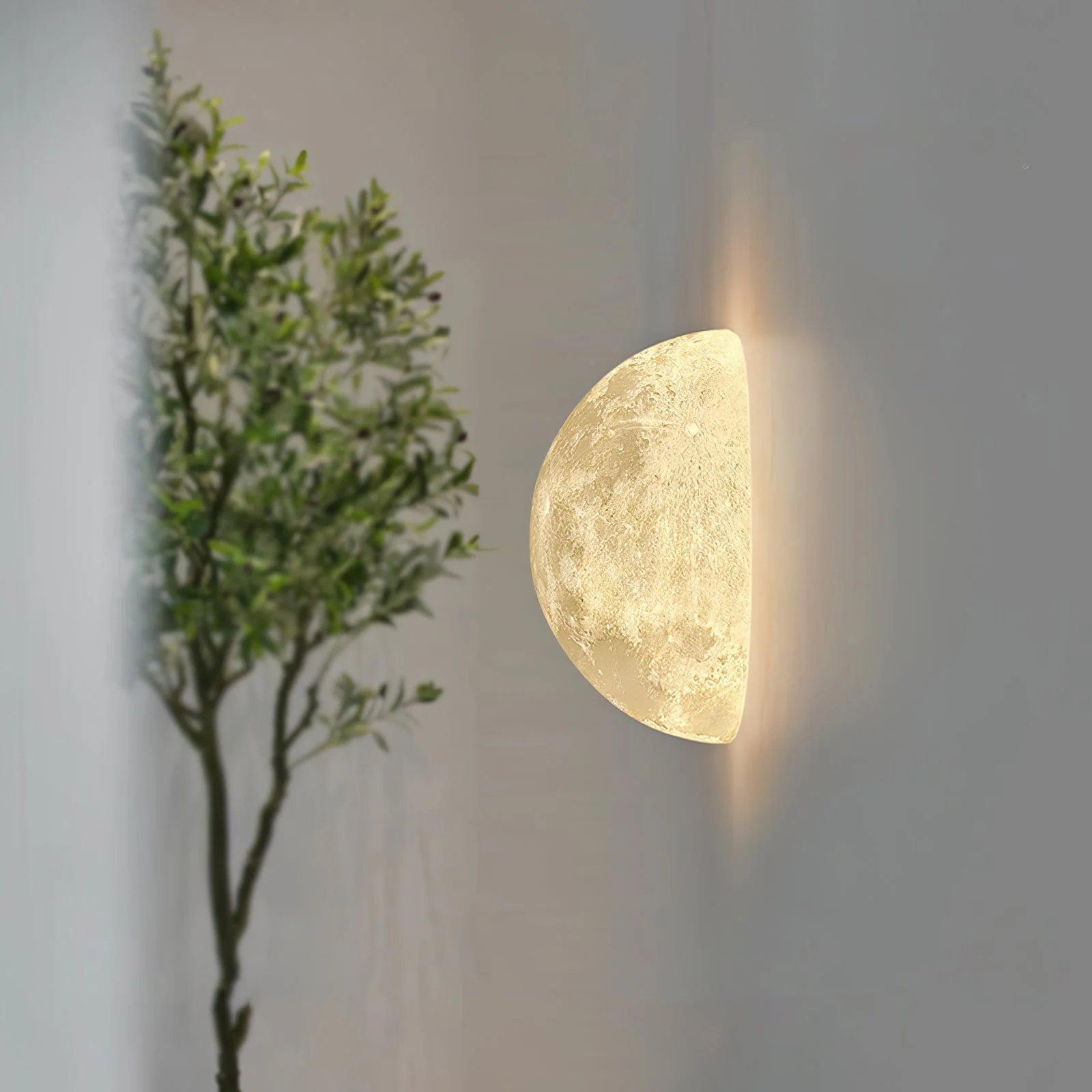 Olsolan Nordic Art Moon 3D Plastic Wall Lamp - Image 12