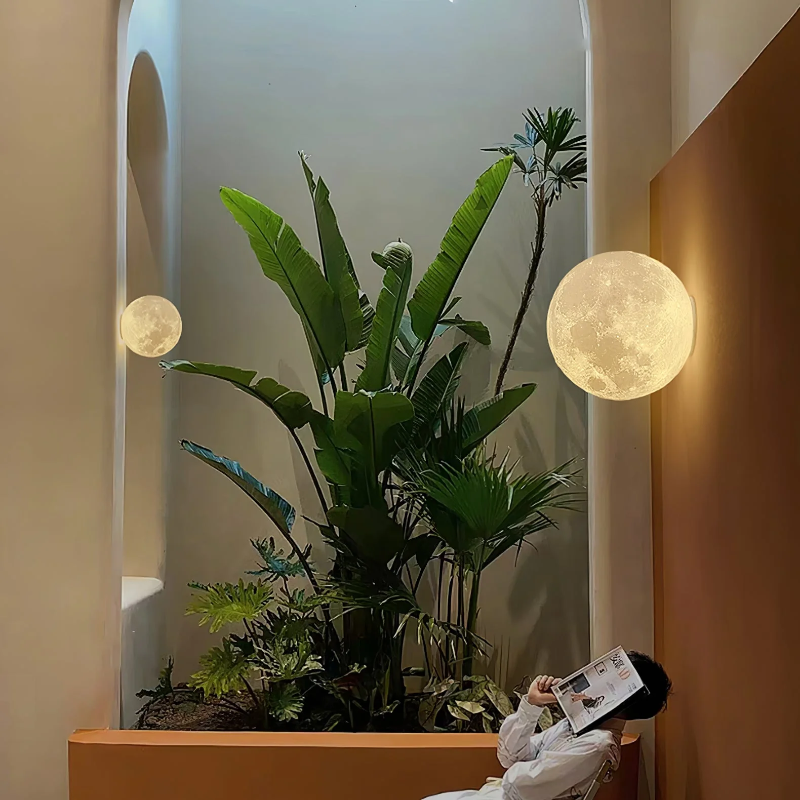 Olsolan Nordic Art Moon 3D Plastic Wall Lamp - Image 13