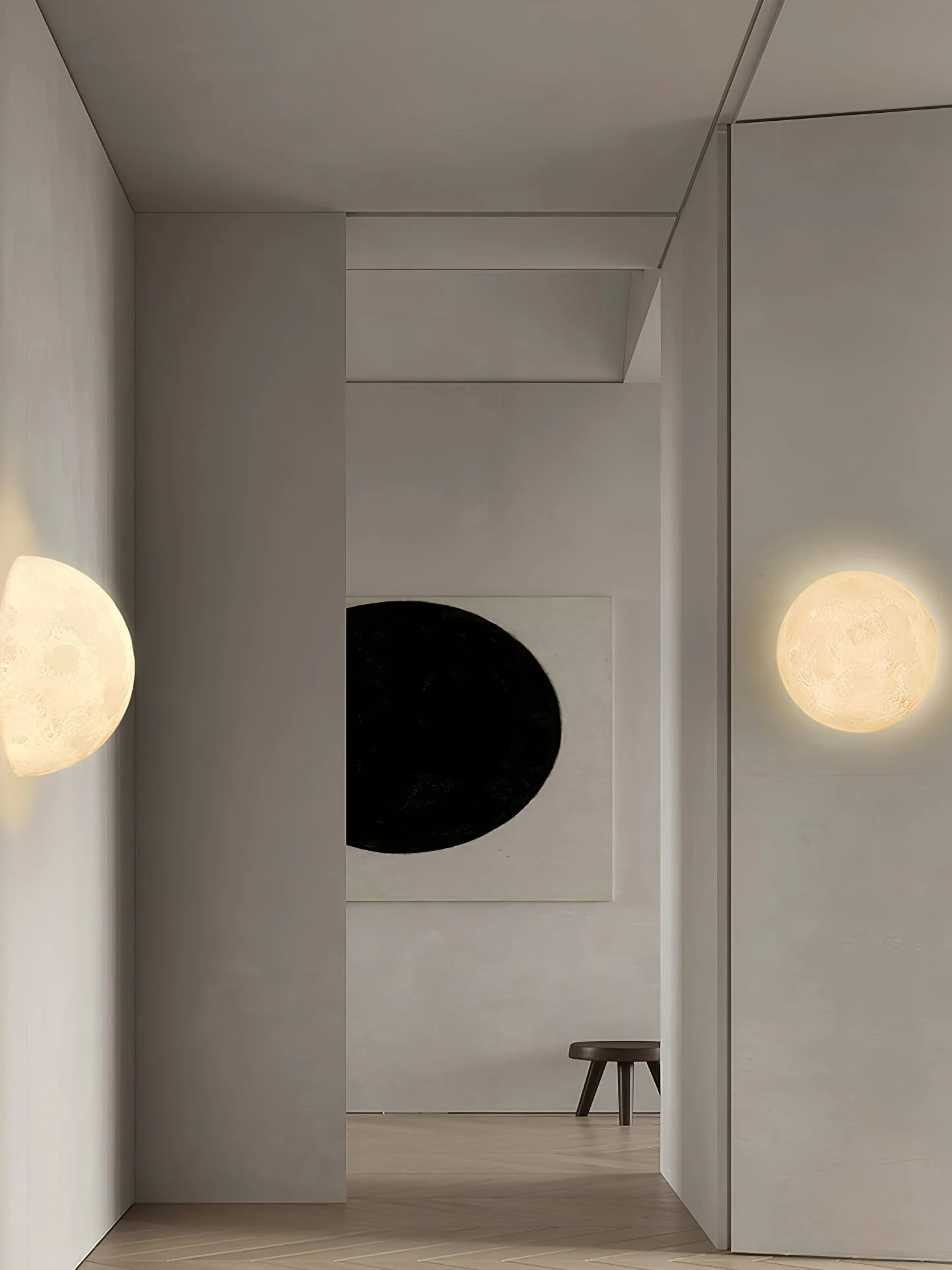 Olsolan Nordic Art Moon 3D Plastic Wall Lamp - Image 14