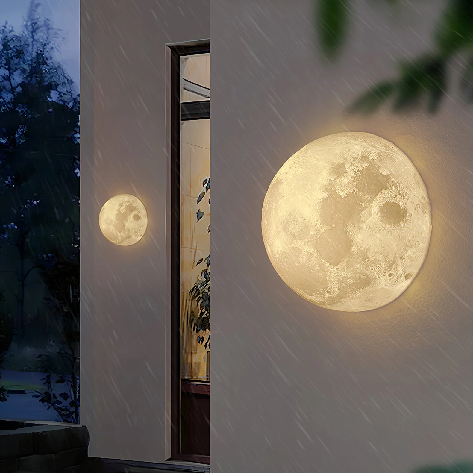 Olsolan Nordic Art Moon 3D Plastic Wall Lamp - Image 22