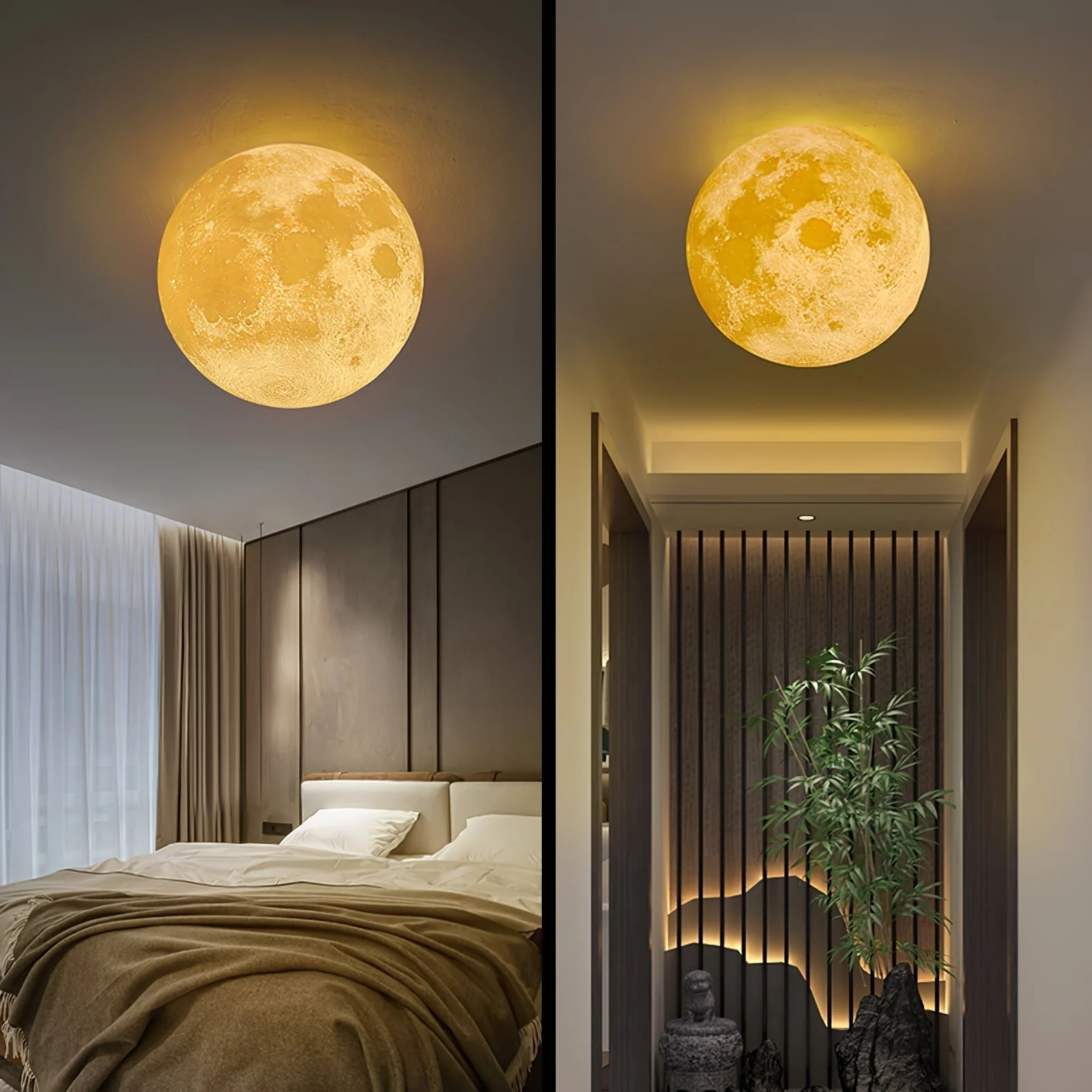 Olsolan Nordic Art Moon 3D Plastic Wall Lamp - Image 27