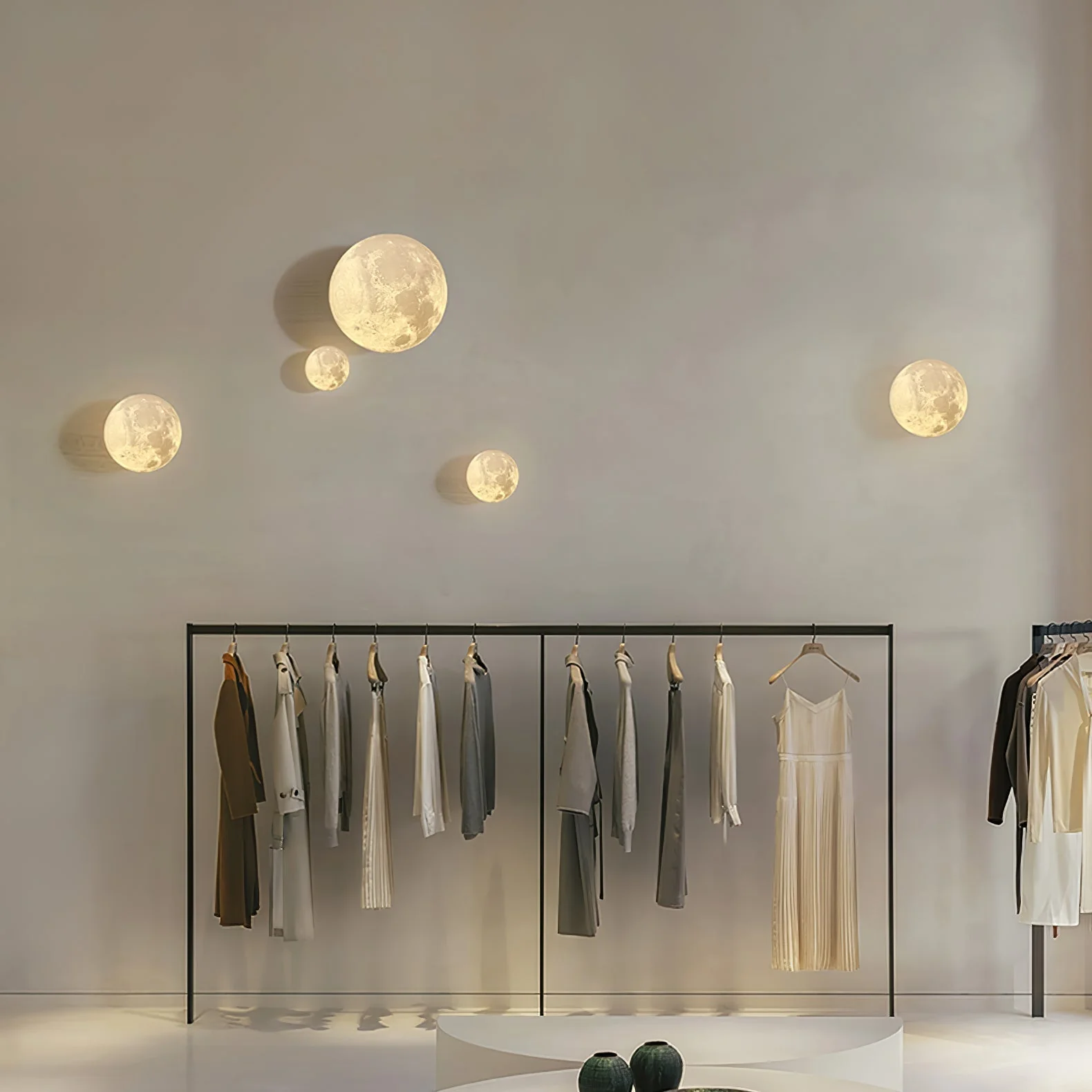 Olsolan Nordic Art Moon 3D Plastic Wall Lamp - Image 3
