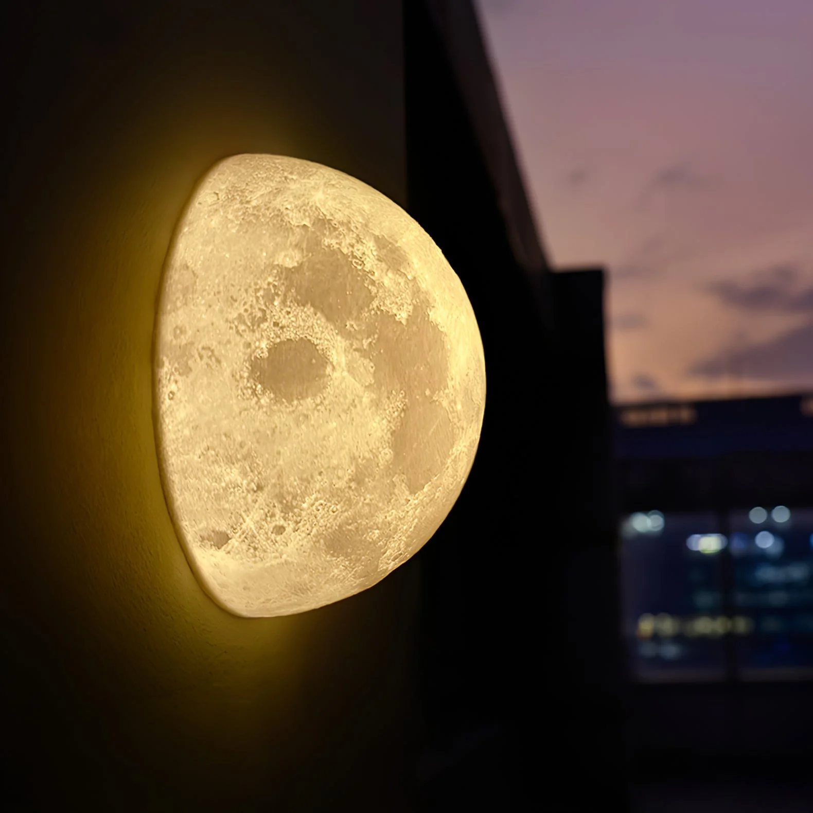 Olsolan Nordic Art Moon 3D Plastic Wall Lamp - Image 41