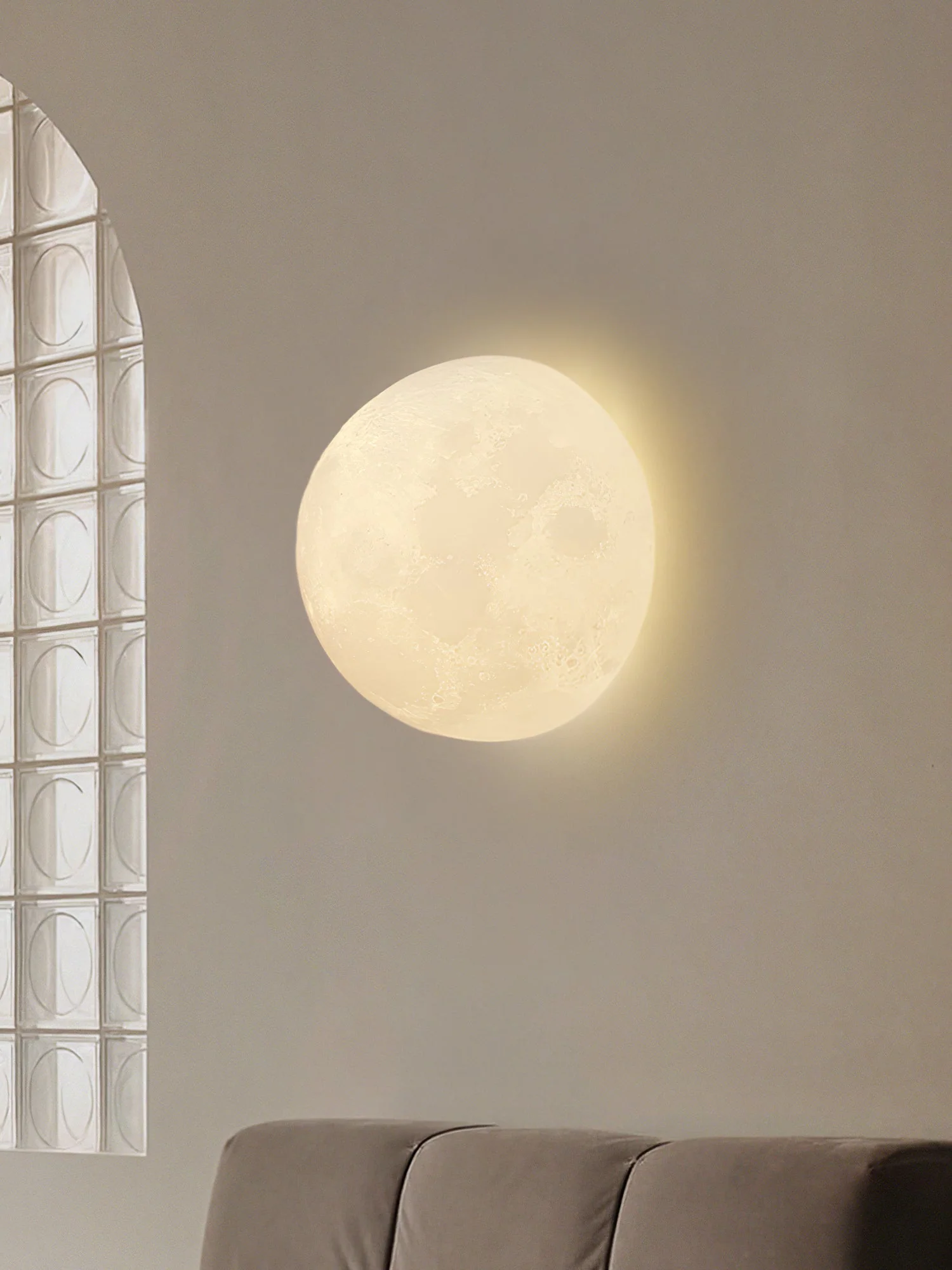 Olsolan Nordic Art Moon 3D Plastic Wall Lamp - Image 45
