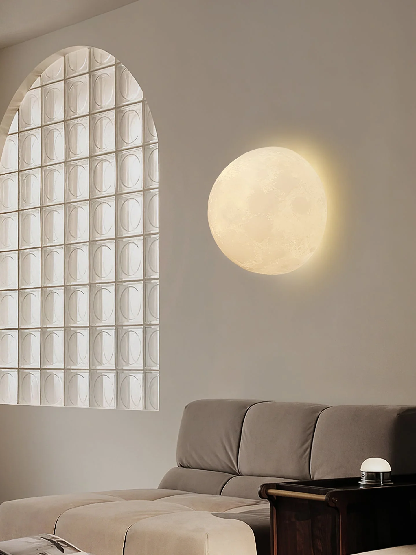 Olsolan Nordic Art Moon 3D Plastic Wall Lamp - Image 7